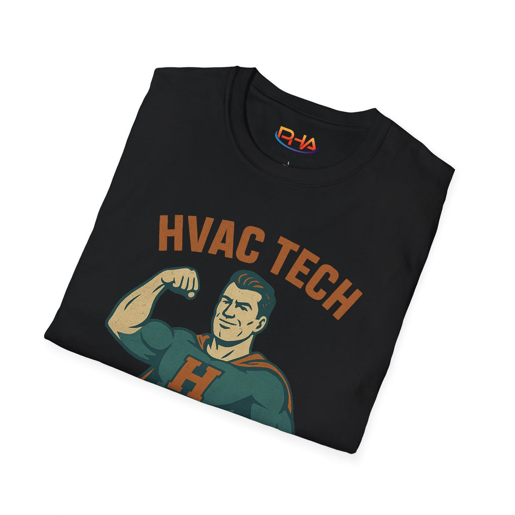 HVAC Tech Superhero Graphic T-Shirt | "Because Electricians Need Heroes Too!"