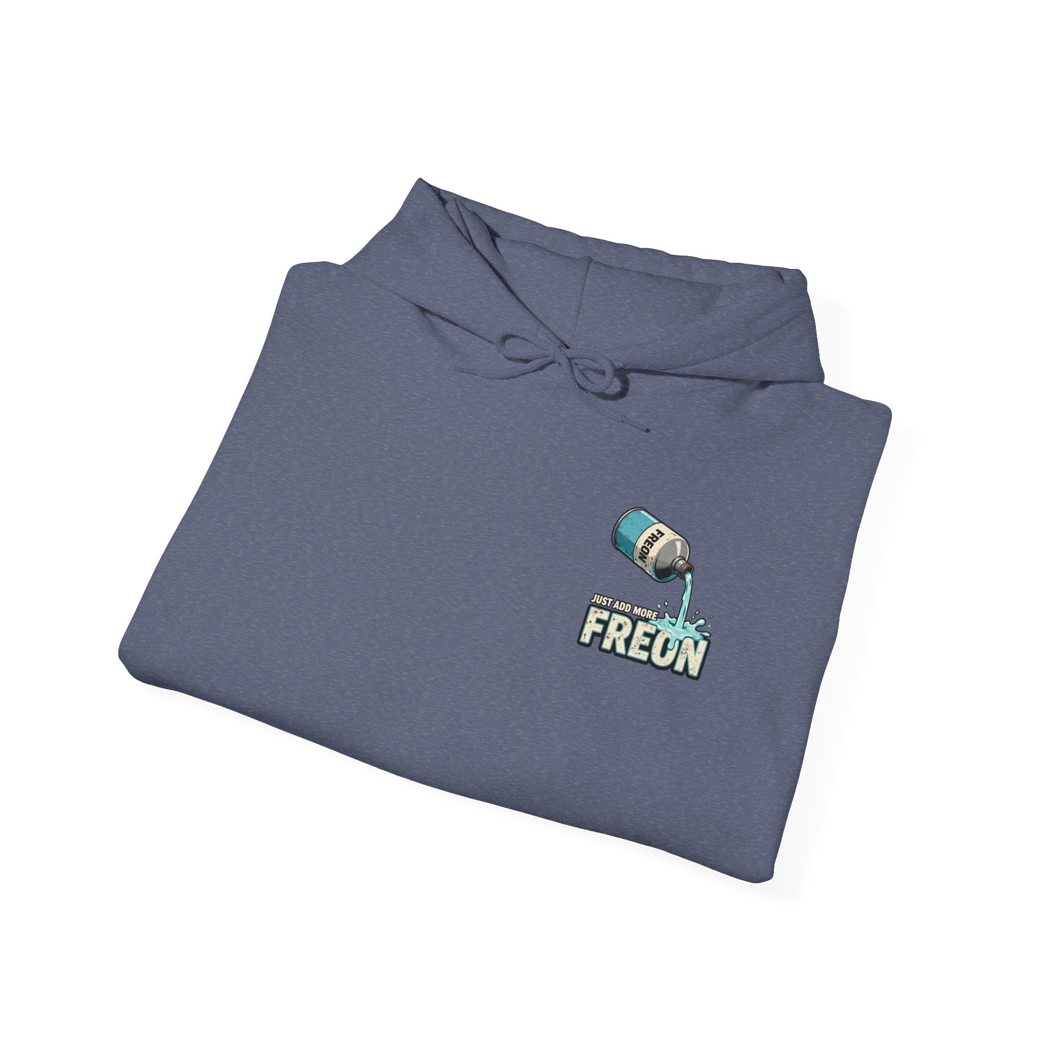 Yeti Tongue Testing HVAC Graphic Hoodie | Freon Refrigerant Humor Pullover