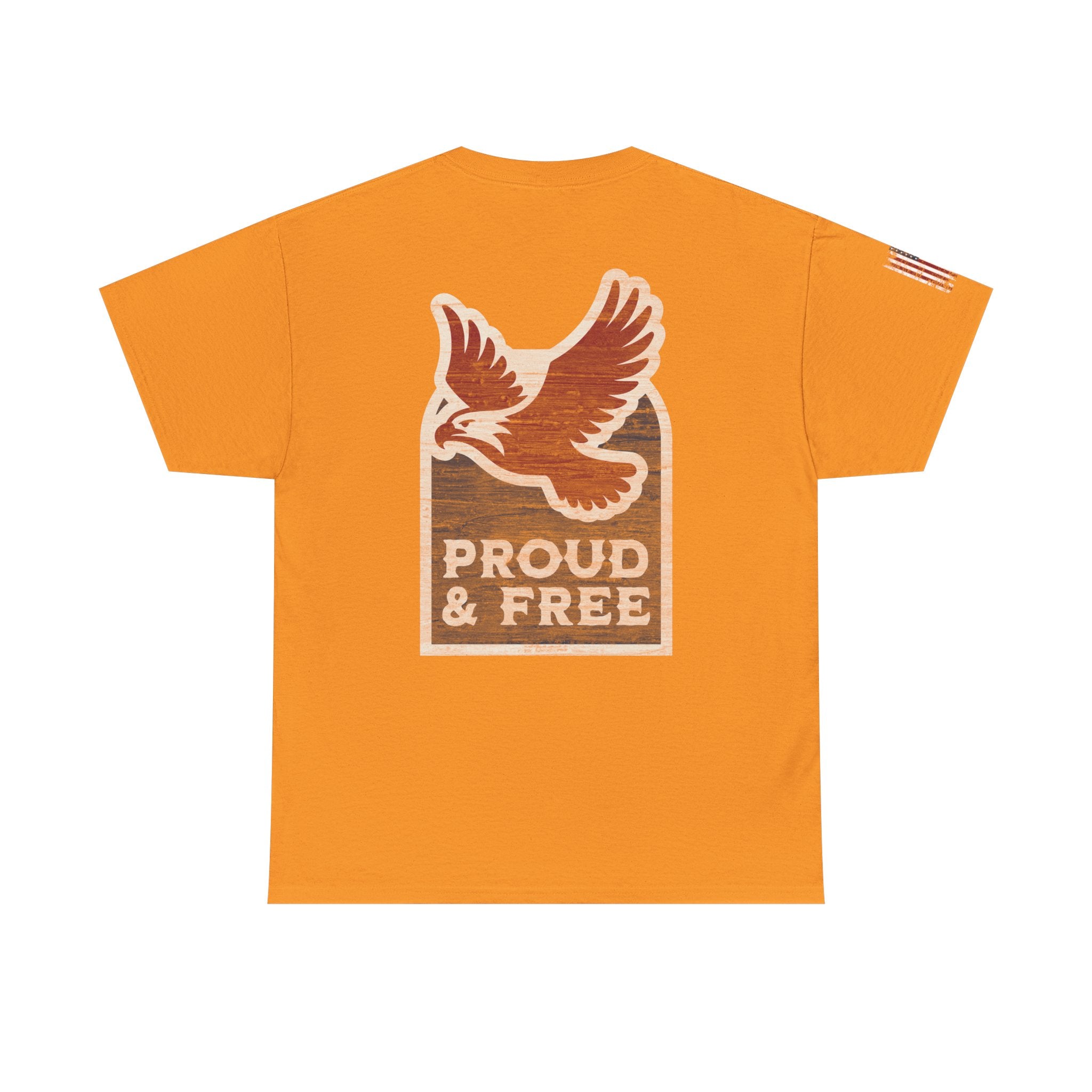 Proud & Free Eagle Graphic Tee | American Tradesman USA Flag T-shirt