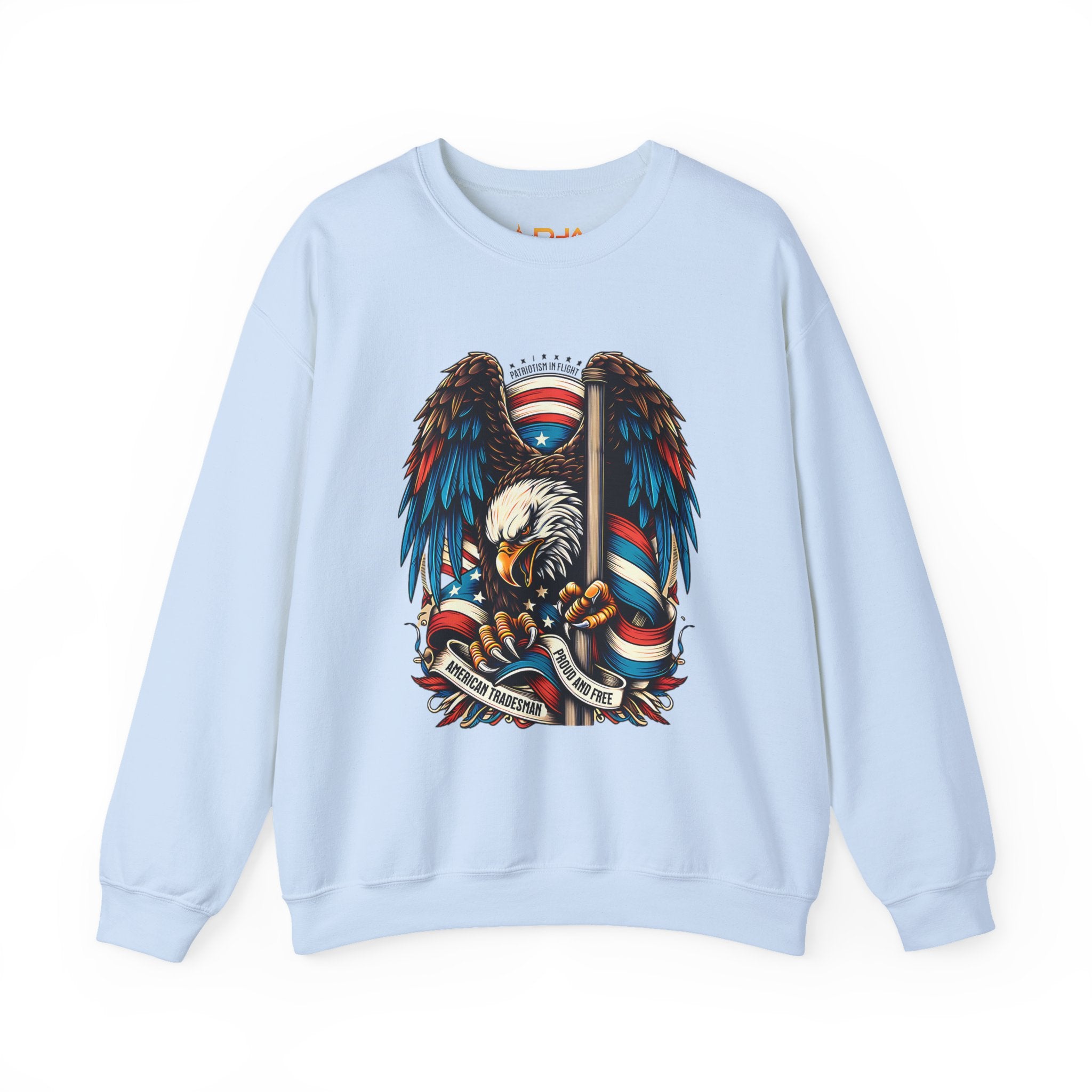 Patriotic Eagle Tradesmen Graphic Sweatshirt | American Flag Tradesmen Design