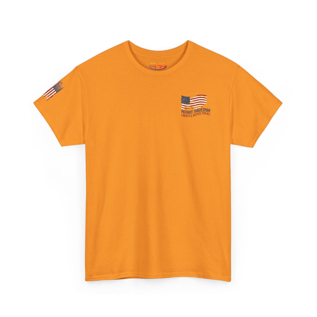 Proud & Free Eagle Graphic Tee | American Tradesman USA Flag T-shirt