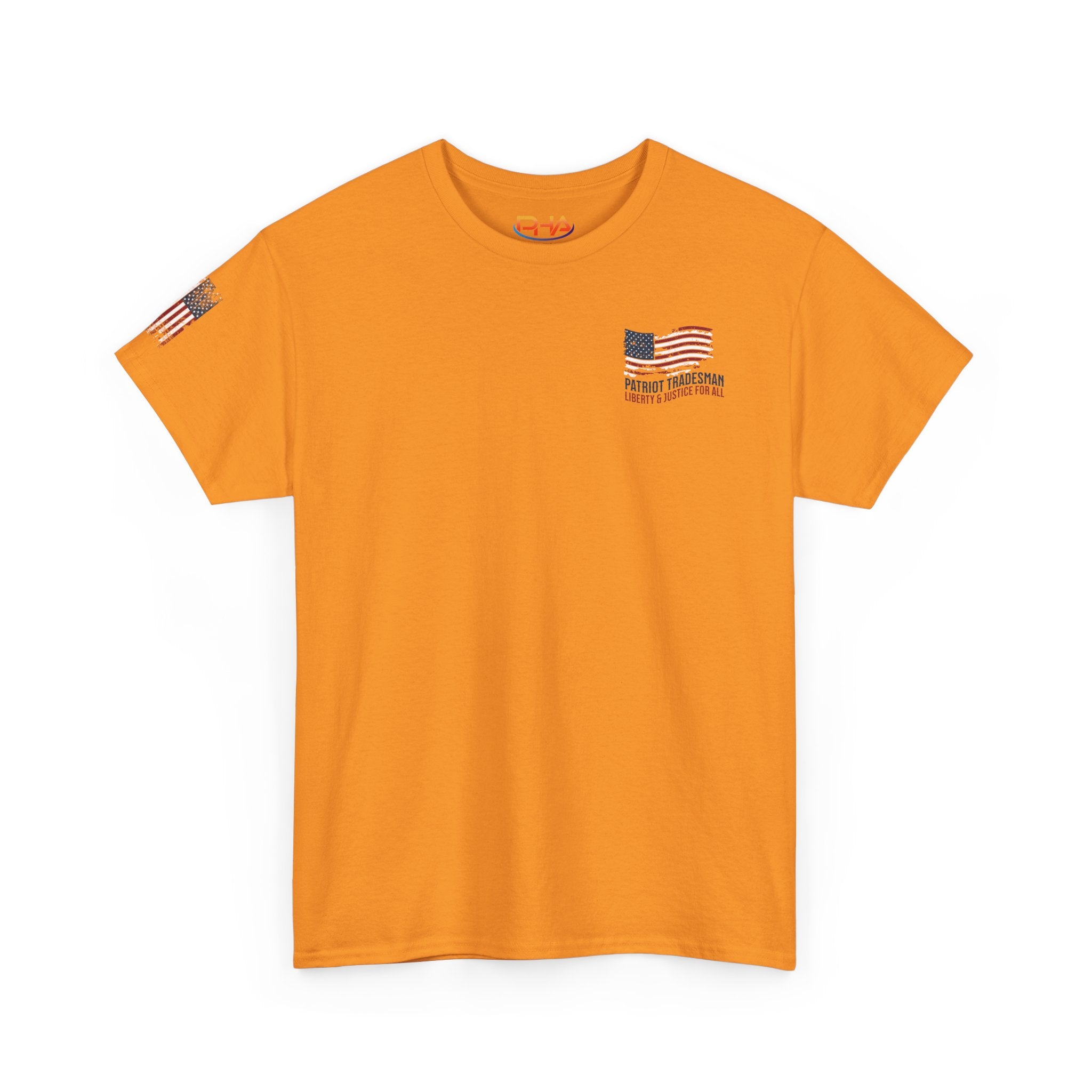 Proud & Free Eagle Graphic Tee | American Tradesman USA Flag T-shirt