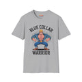 Blue Collar Warrior Graphic Tee | Construction Worker Strongman T-Shirt