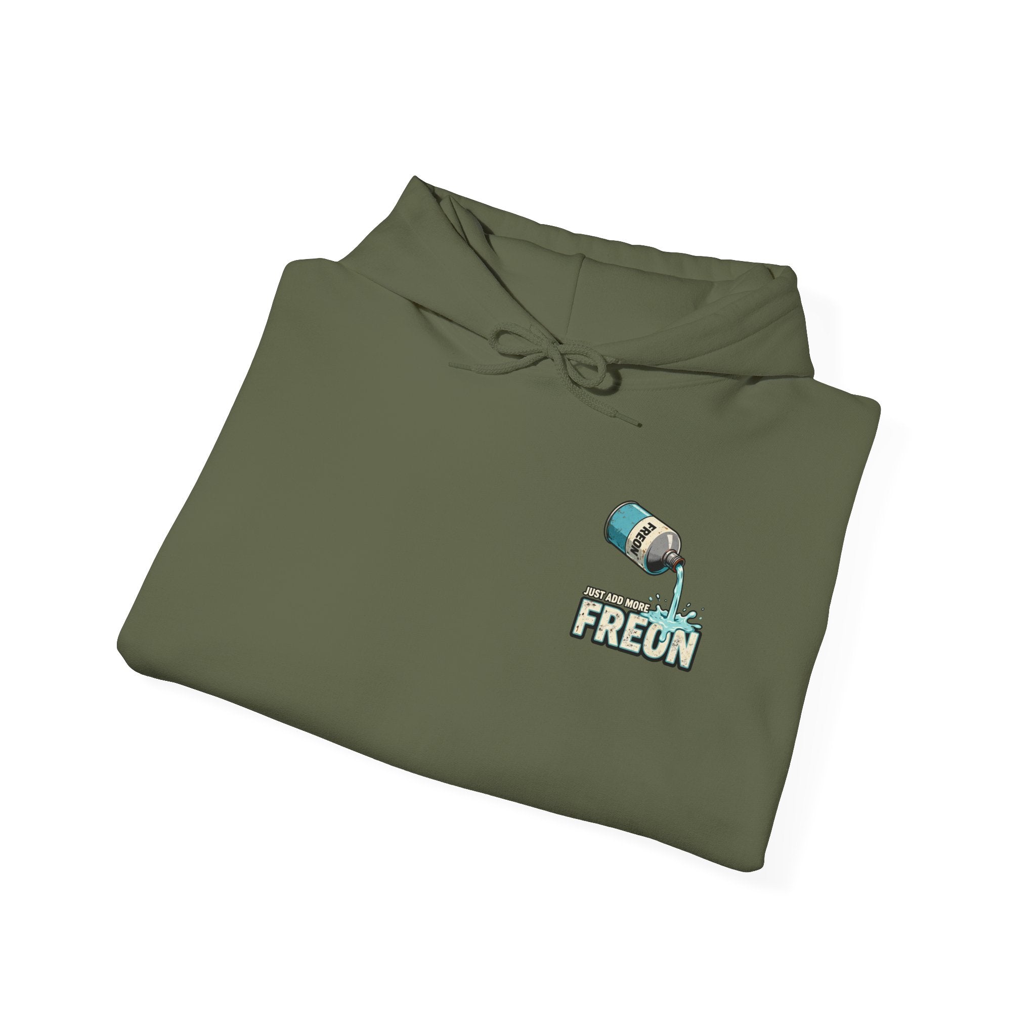 Yeti Tongue Testing HVAC Graphic Hoodie | Freon Refrigerant Humor Pullover