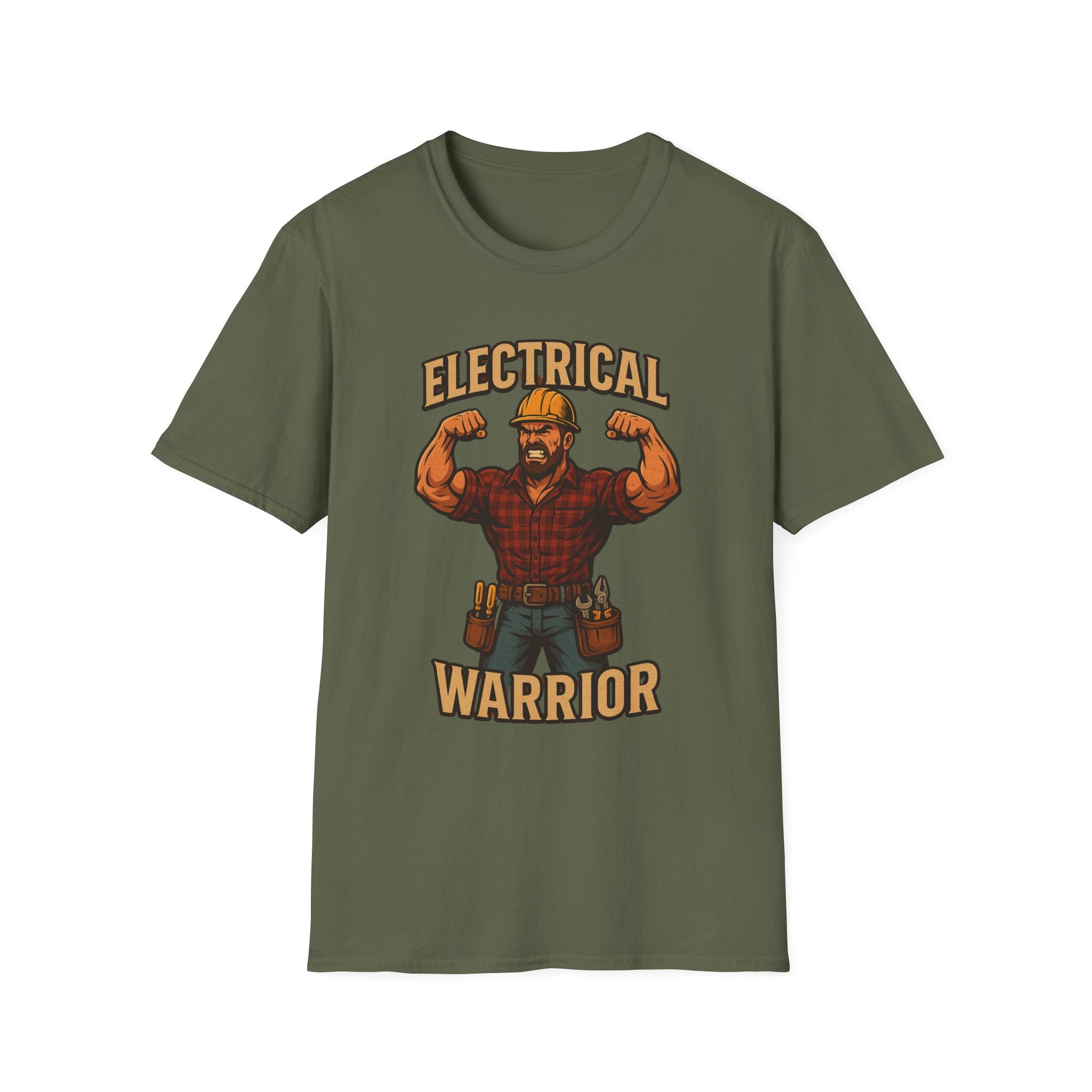 Electrical Warrior T-Shirt | Electrician Muscle Worker Graphic Tee