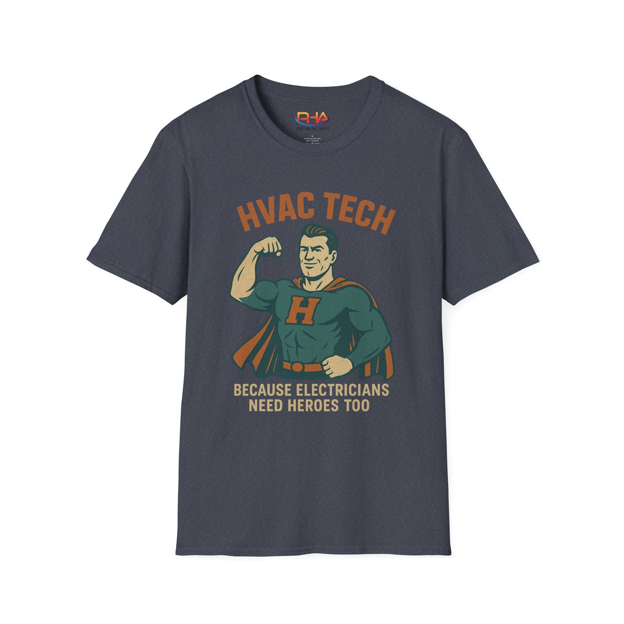 HVAC Tech Superhero Graphic T-Shirt | "Because Electricians Need Heroes Too!"