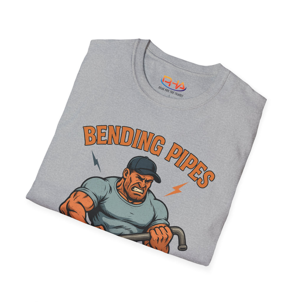 Plumbing Warrior Graphic Tee | Bending Pipes to Our Will Plumber T-Shirt