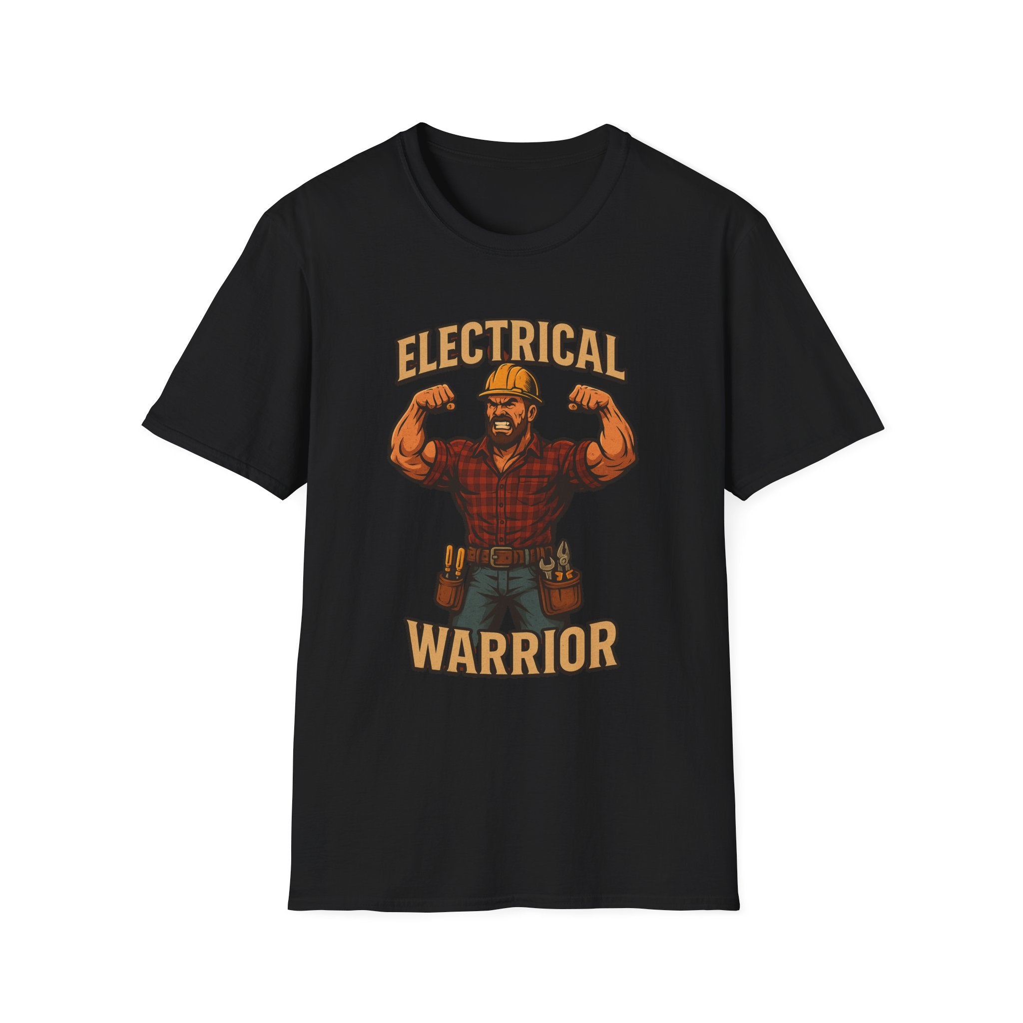 Electrical Warrior T-Shirt | Electrician Muscle Worker Graphic Tee