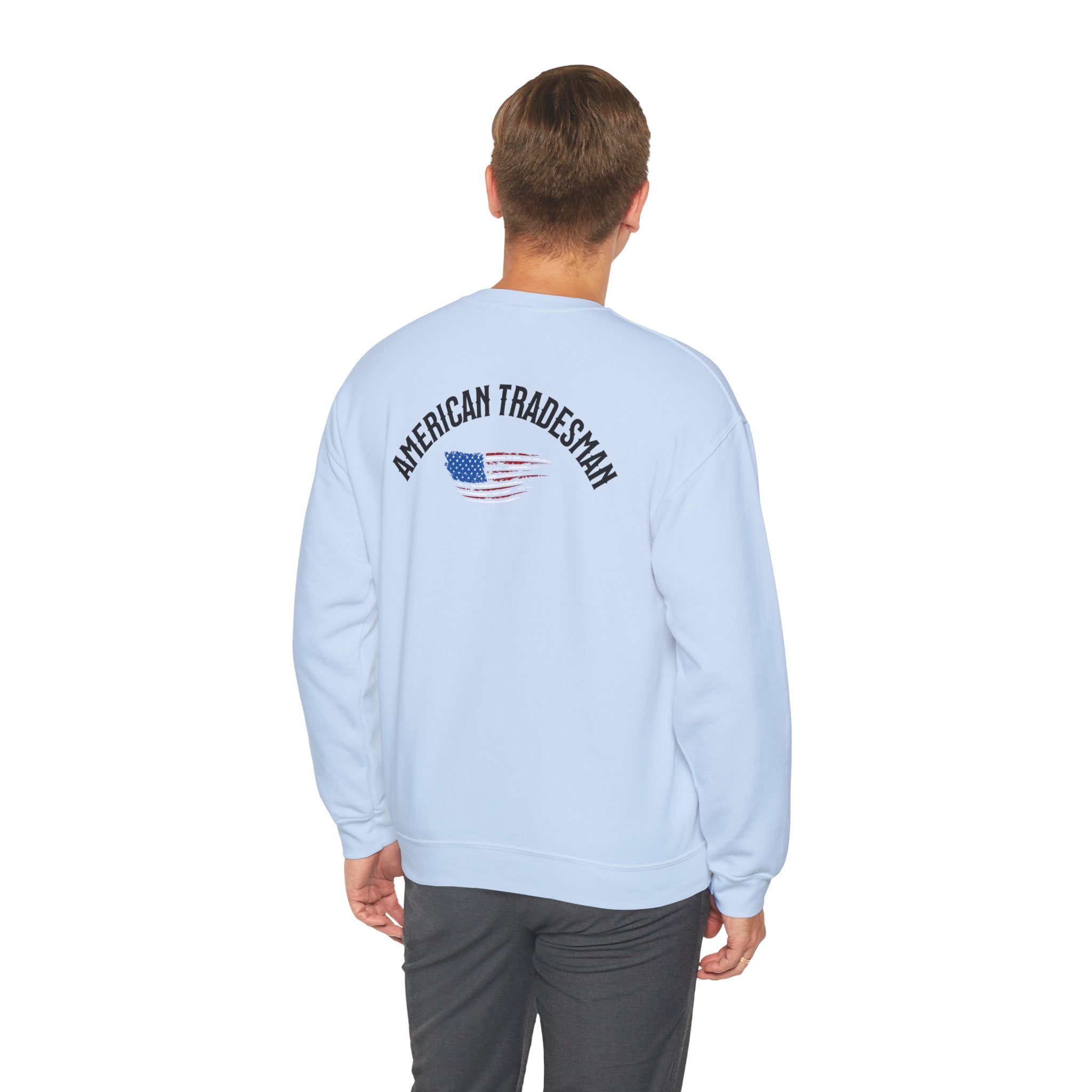 Patriotic Eagle Tradesmen Graphic Sweatshirt | American Flag Tradesmen Design