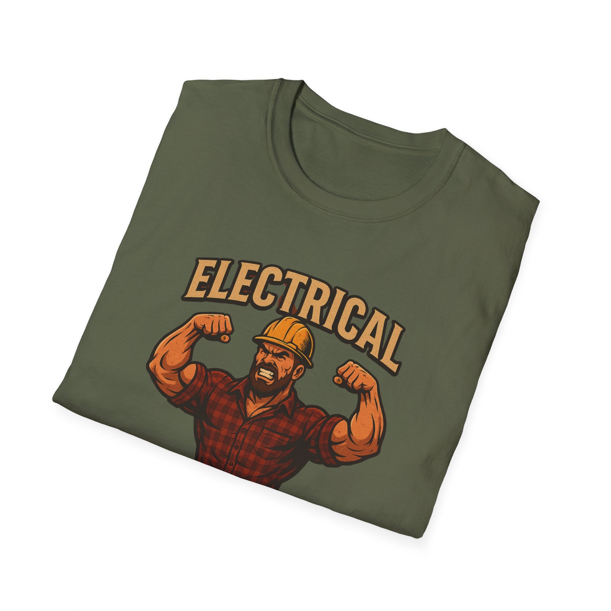 Electrical Warrior T-Shirt | Electrician Muscle Worker Graphic Tee