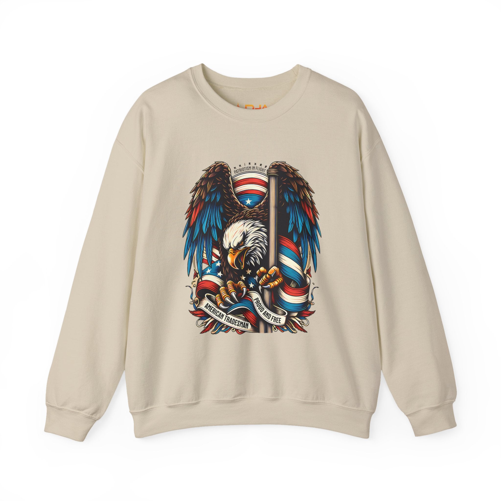 Patriotic Eagle Tradesmen Graphic Sweatshirt | American Flag Tradesmen Design