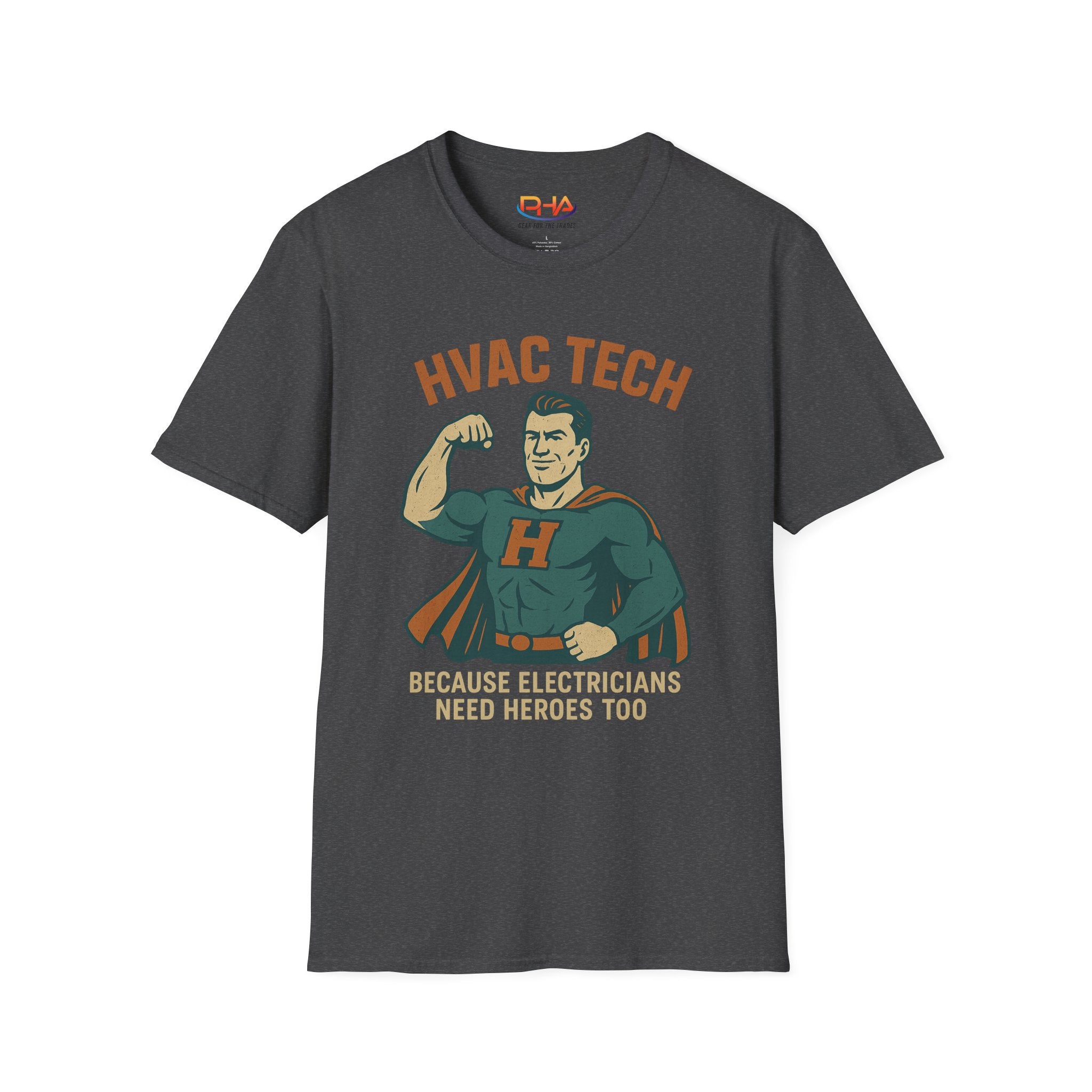 HVAC Tech Superhero Graphic T-Shirt | "Because Electricians Need Heroes Too!"