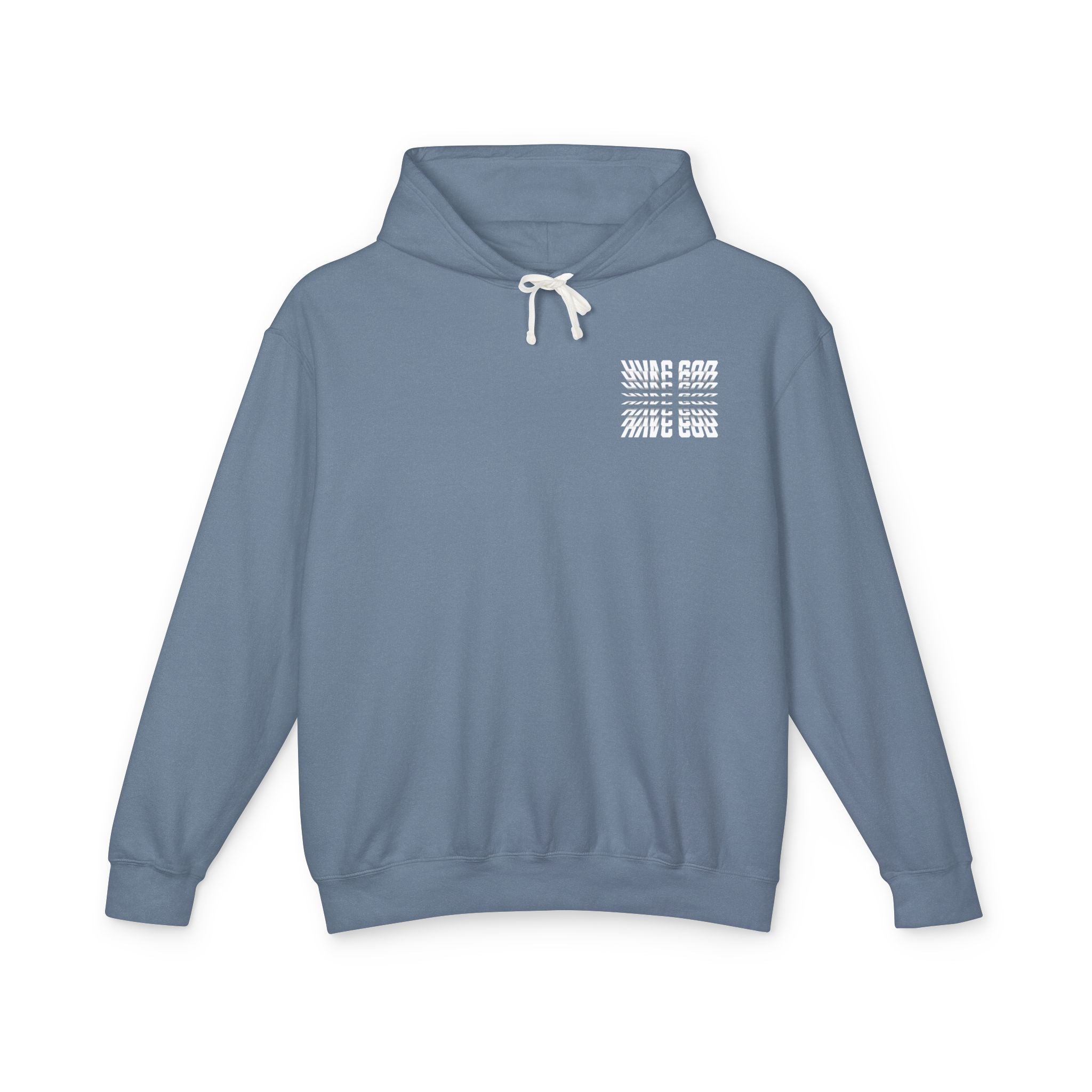 HVAC God Graphic Hoodie | Distorted Wavey Text on Chest & Back
