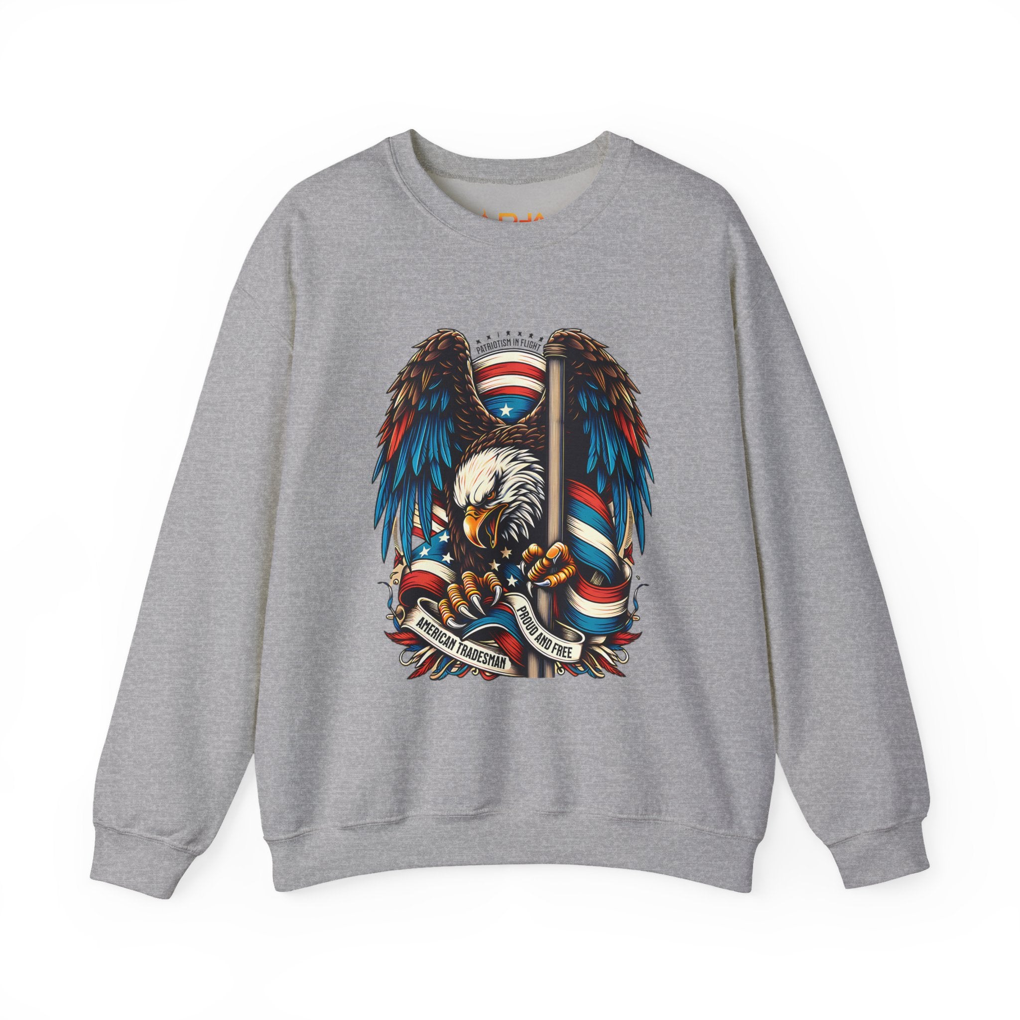 Patriotic Eagle Tradesmen Graphic Sweatshirt | American Flag Tradesmen Design