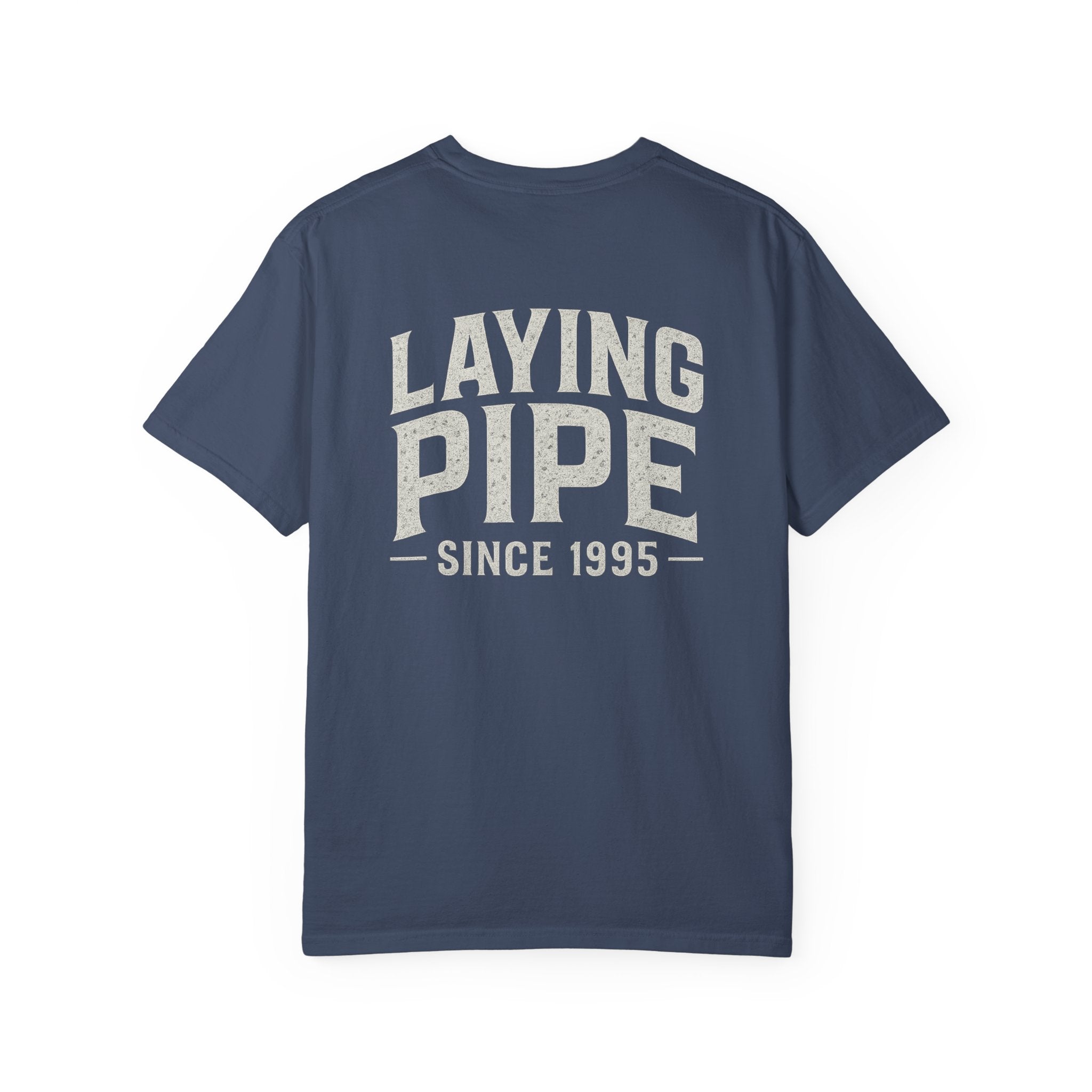 Laying Pipe Since 1995 Graphic Tee | Vintage Plumber Design T-shirt