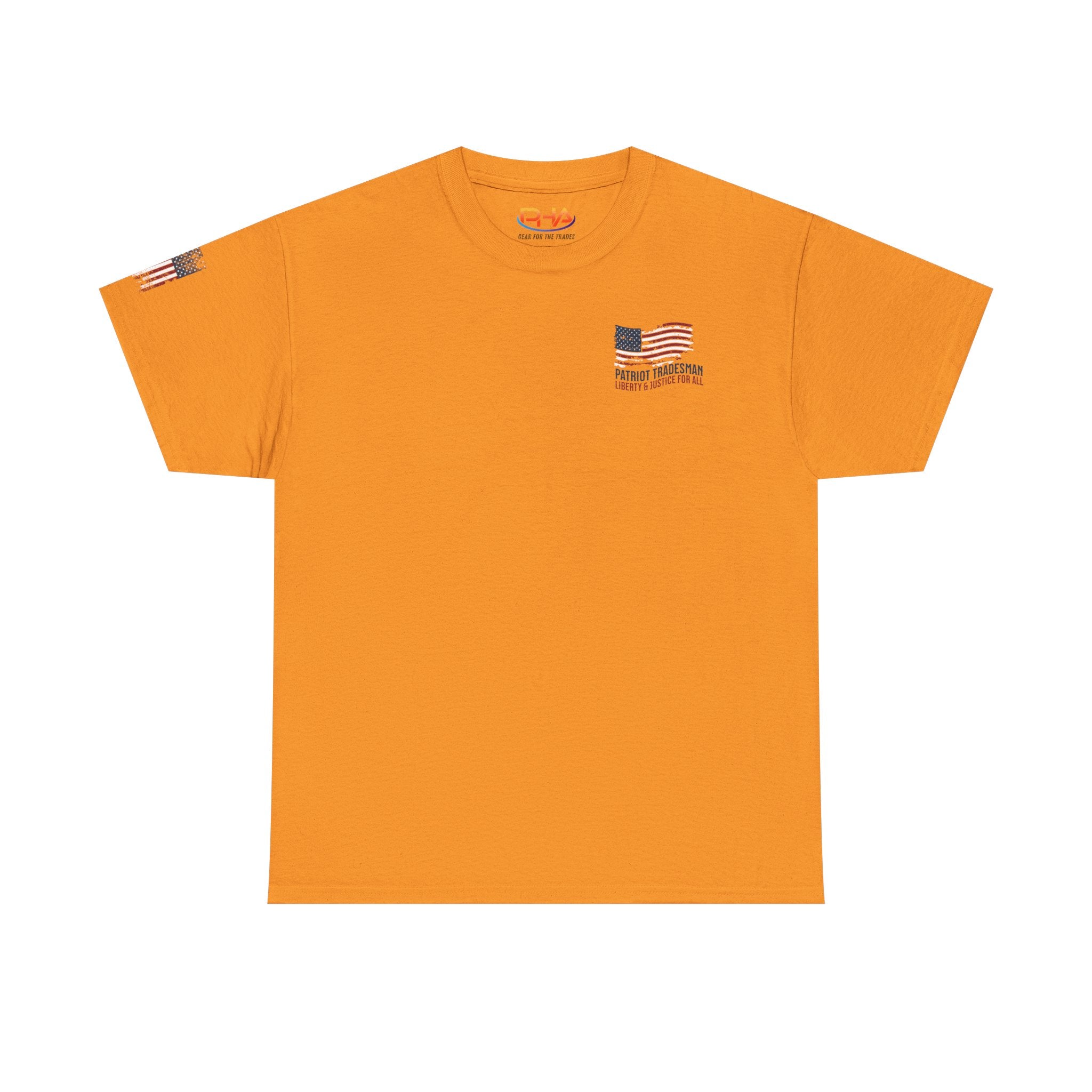 Proud & Free Eagle Graphic Tee | American Tradesman USA Flag T-shirt