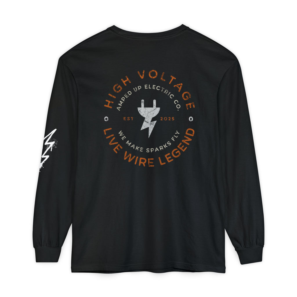 Live Wire Legend Long Sleeve Graphic Tee | High Voltage Lightning Bolt