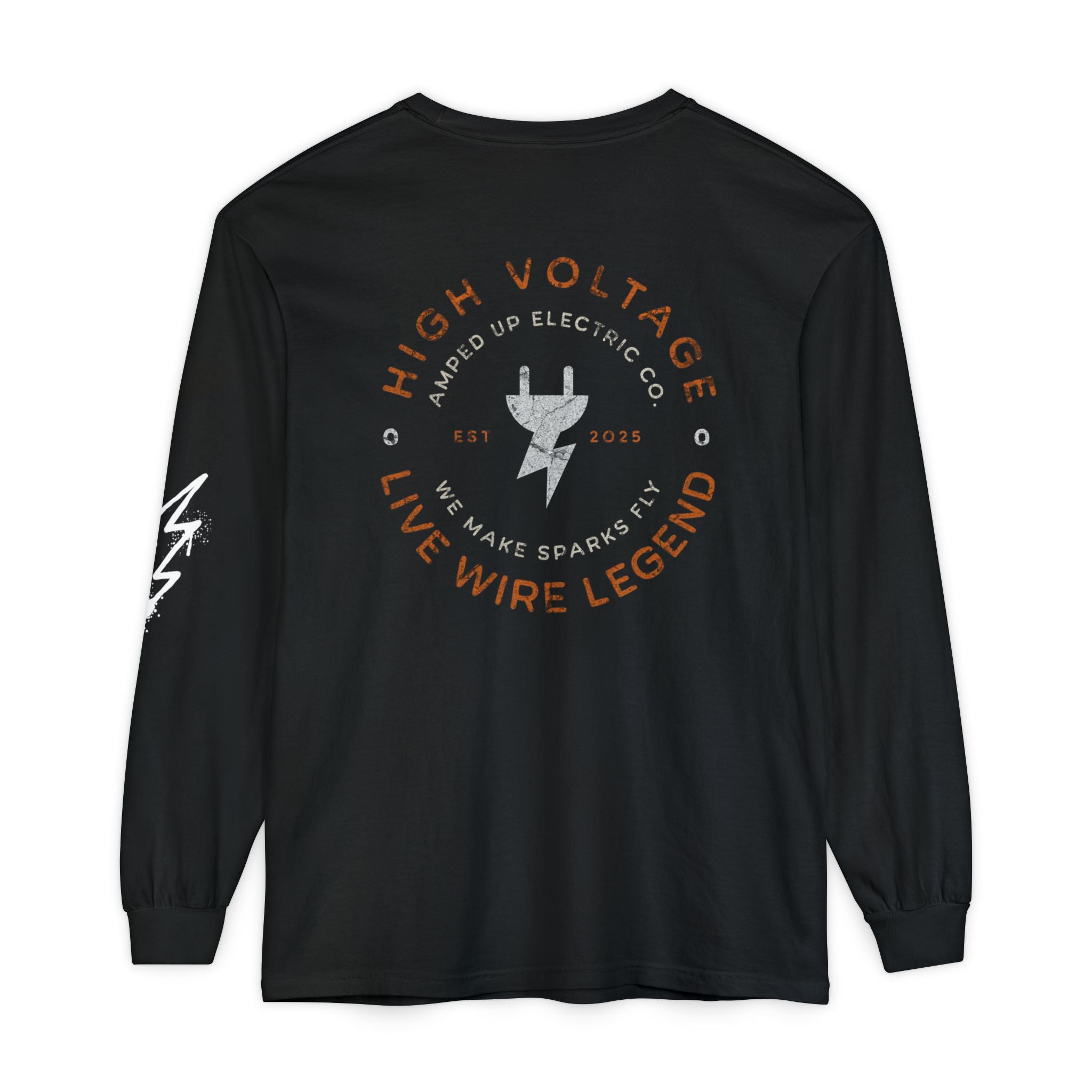 Live Wire Legend Long Sleeve Graphic Tee | High Voltage Lightning Bolt