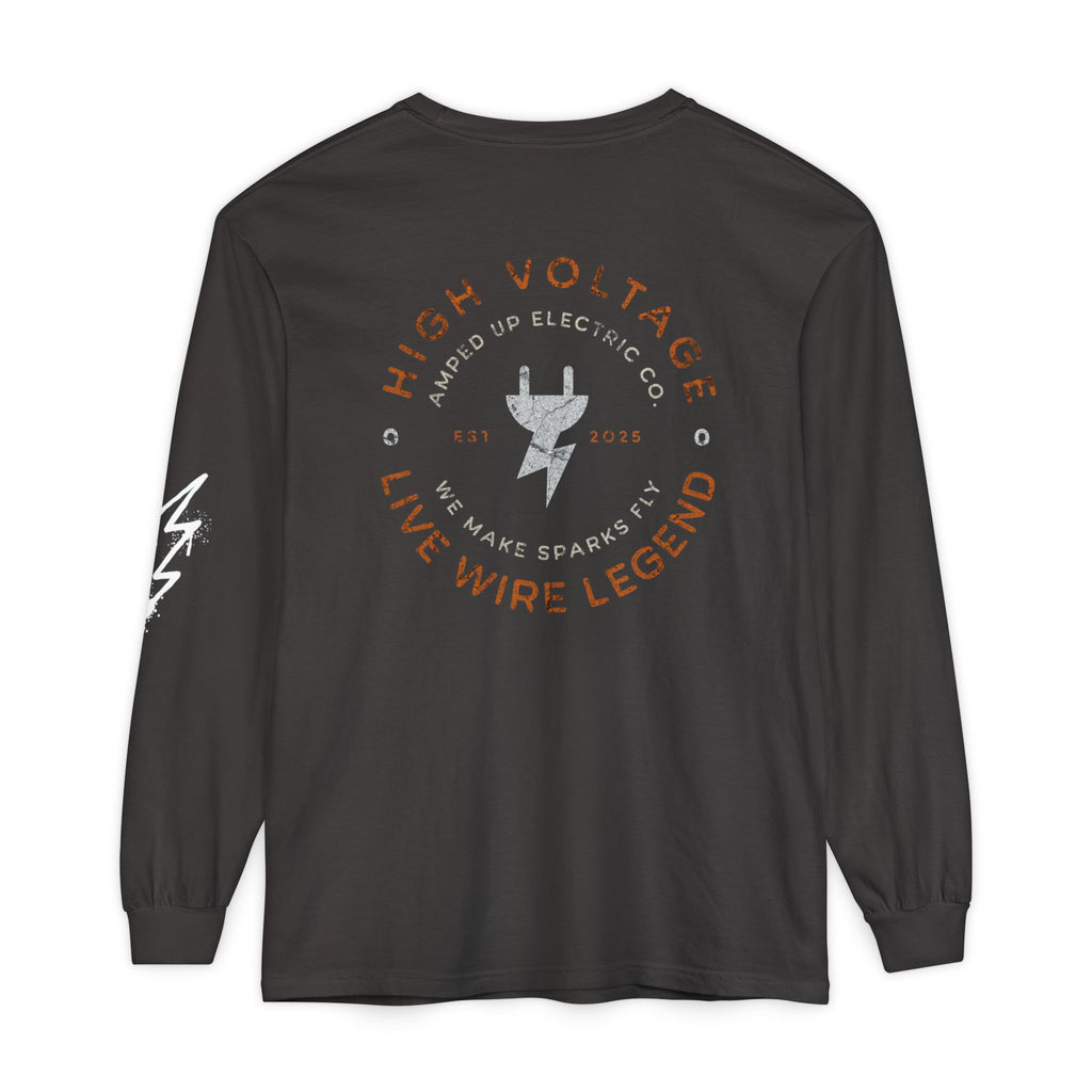 Live Wire Legend Long Sleeve Graphic Tee | High Voltage Lightning Bolt