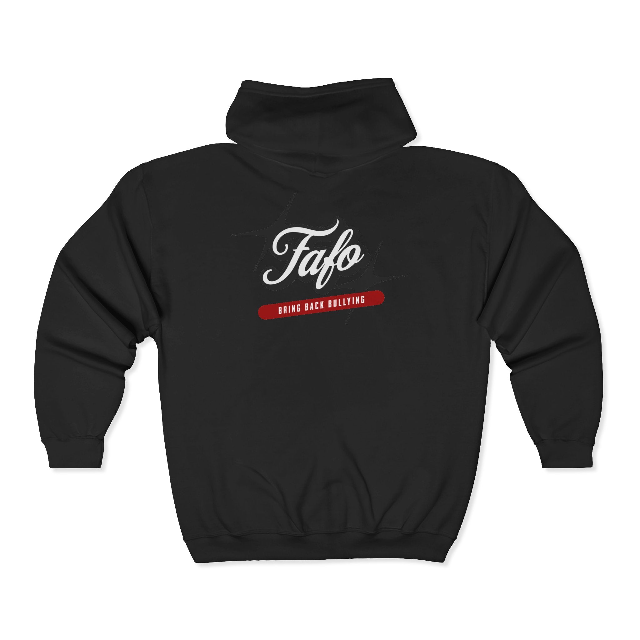 FAFO Retro Script Graphic Full-Zip Hoodie | Hooded Zip-Up Sweatshirt