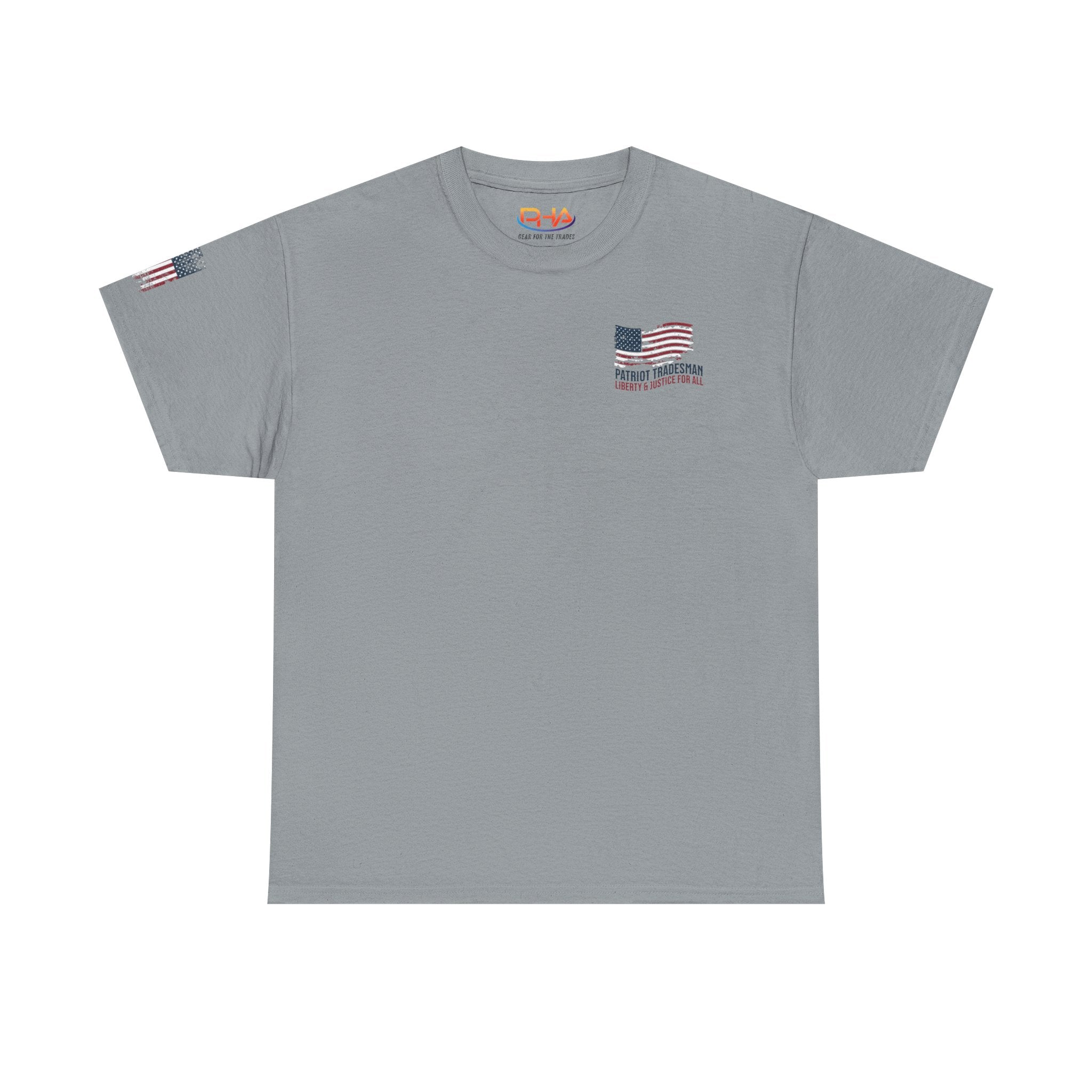 Proud & Free Eagle Graphic Tee | American Tradesman USA Flag T-shirt