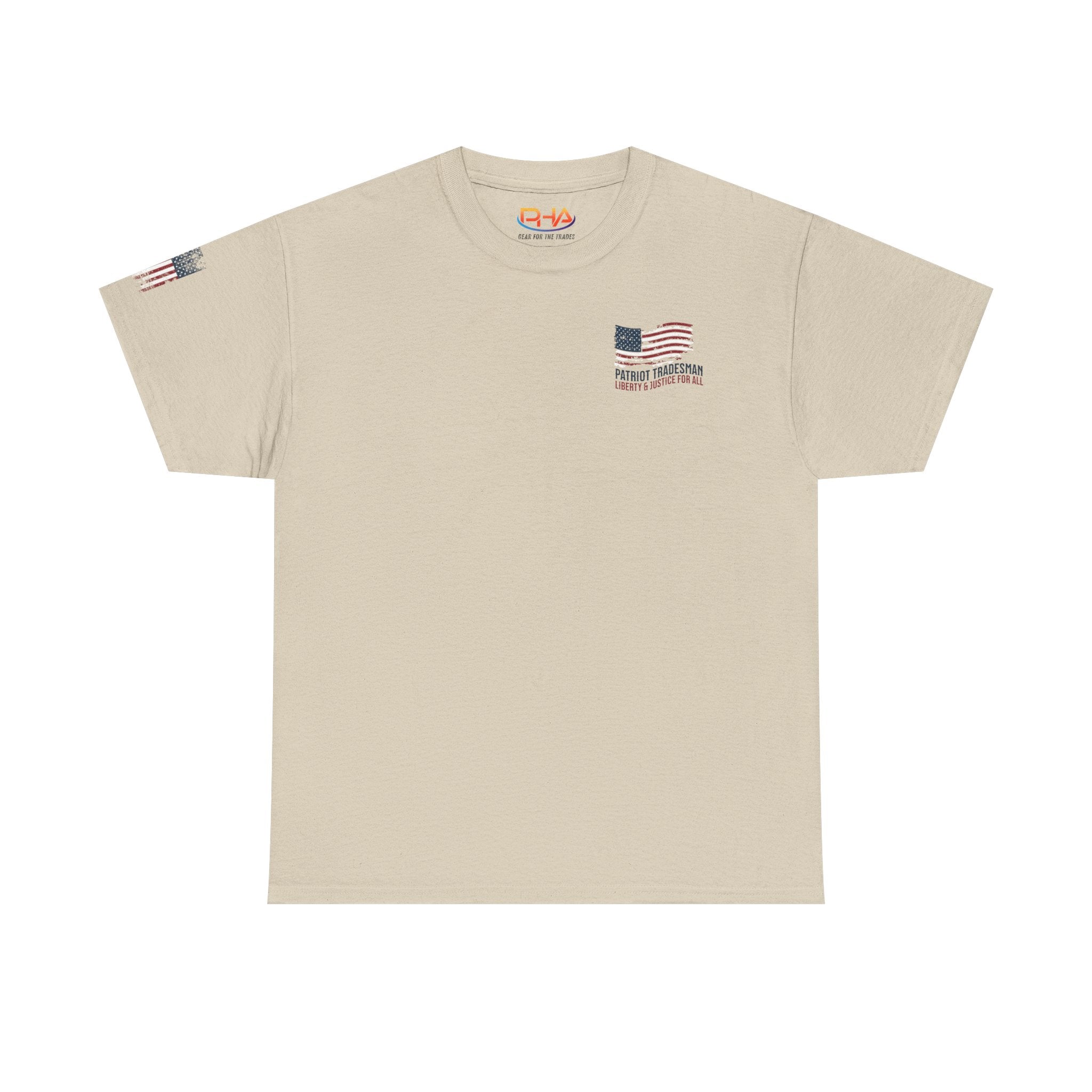 Proud & Free Eagle Graphic Tee | American Tradesman USA Flag T-shirt