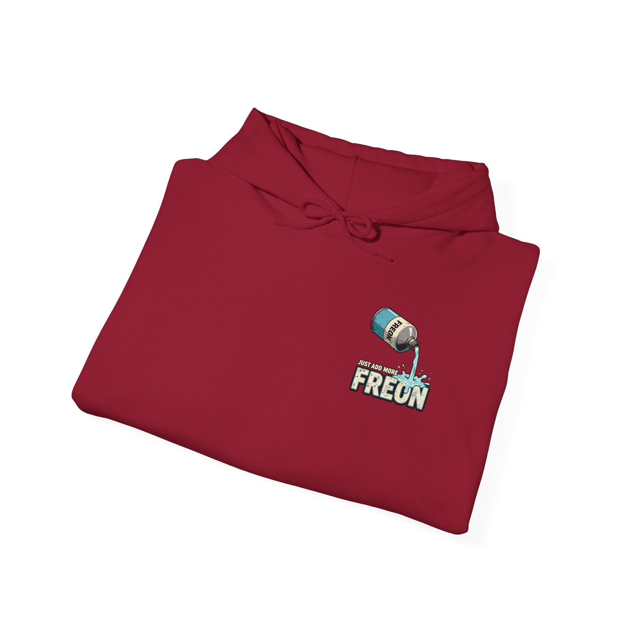Yeti Tongue Testing HVAC Graphic Hoodie | Freon Refrigerant Humor Pullover