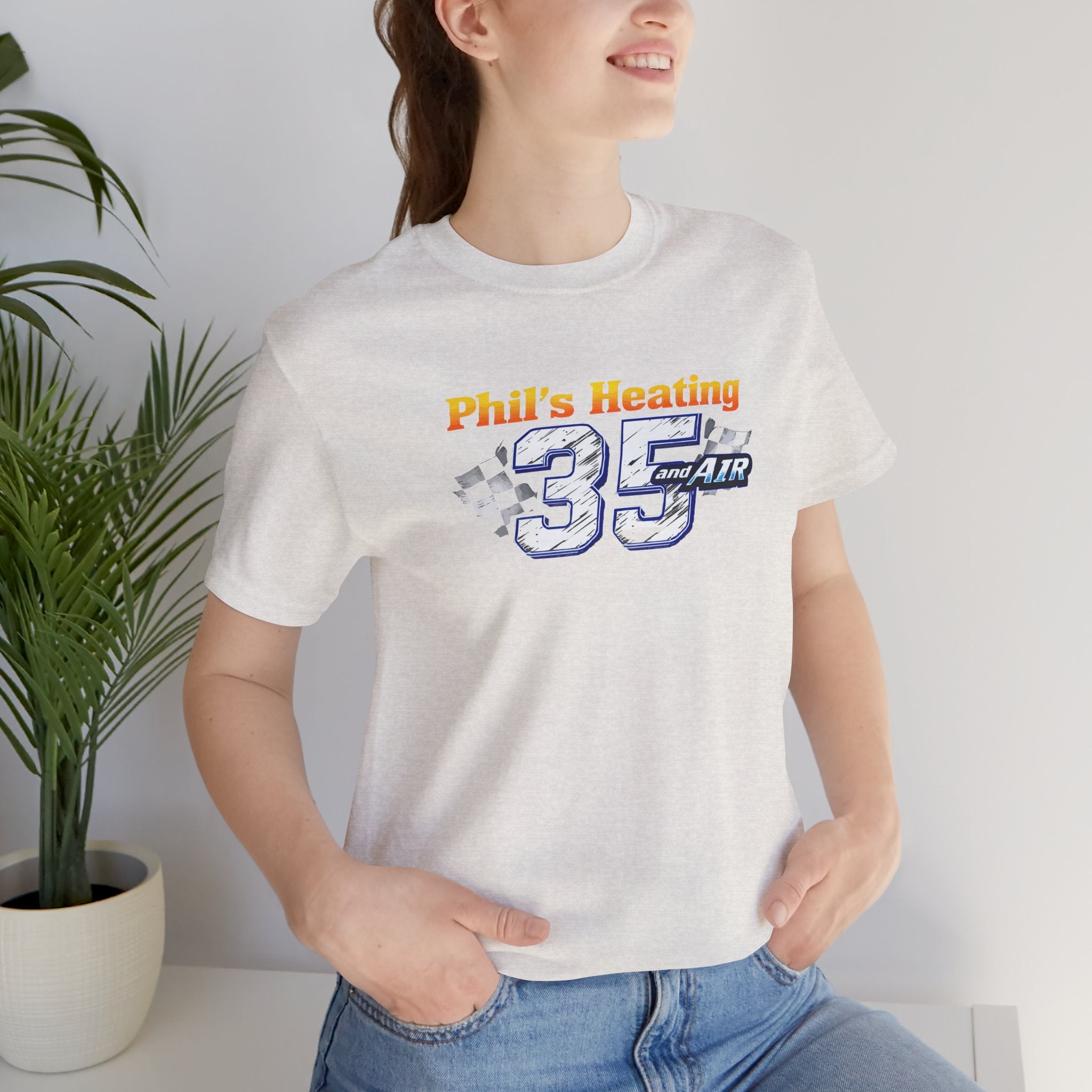 Racing Team Tee | "Phil's Heating and Air - NASCAR #35" | Car Graphic T-Shirt