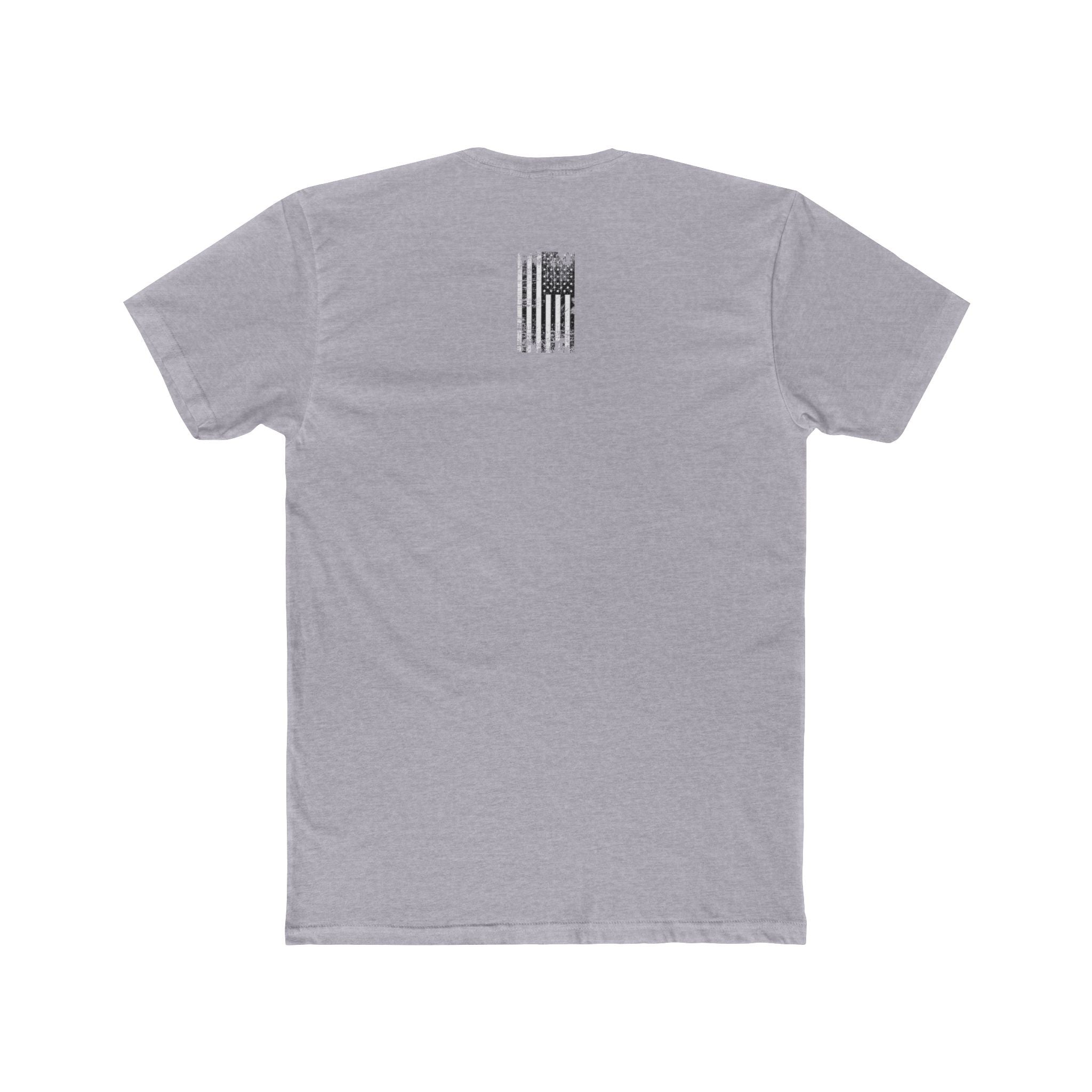 American with Chinese Parts Graphic Tee | Distressed Flag Text Back Workwear T-shirt