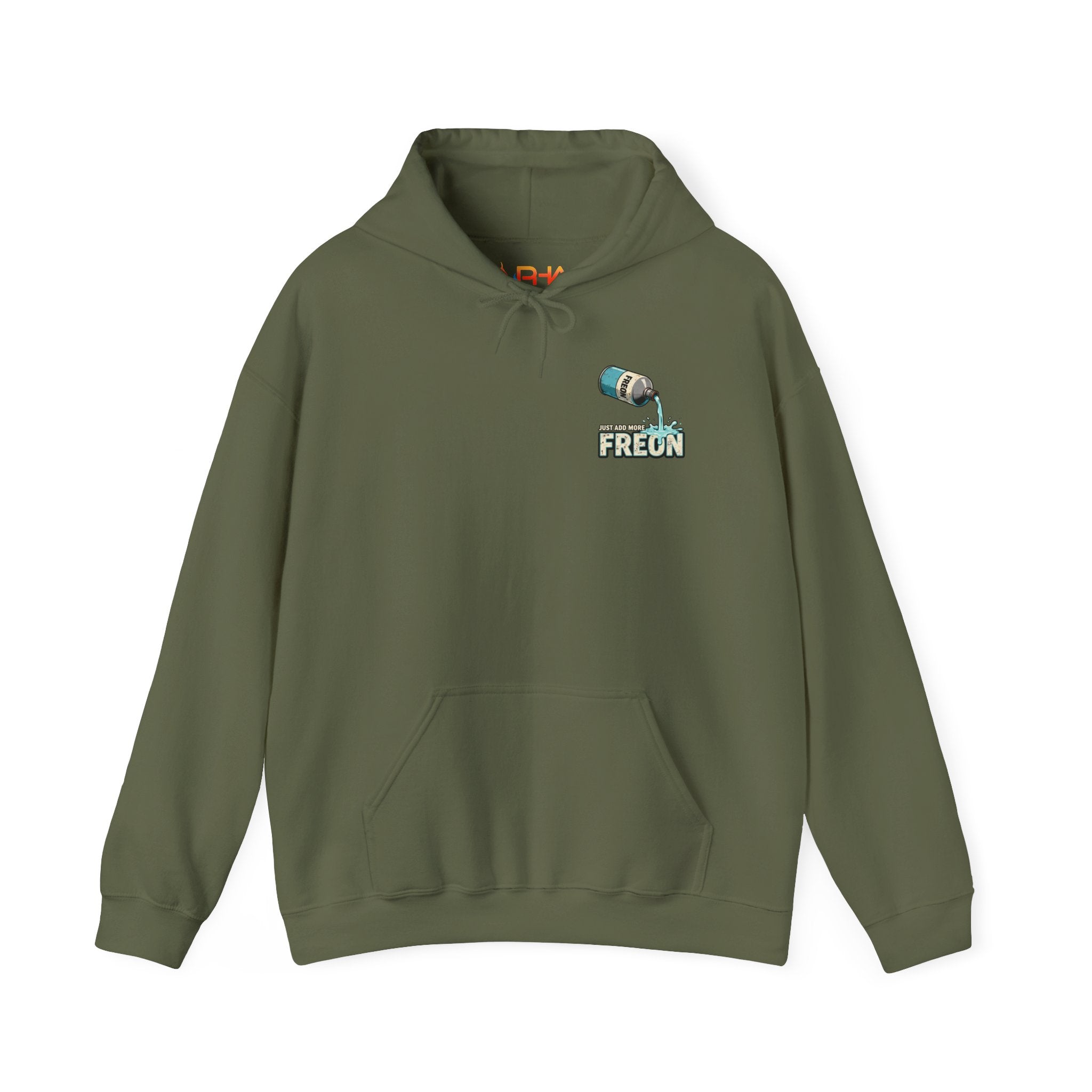 Yeti Tongue Testing HVAC Graphic Hoodie | Freon Refrigerant Humor Pullover