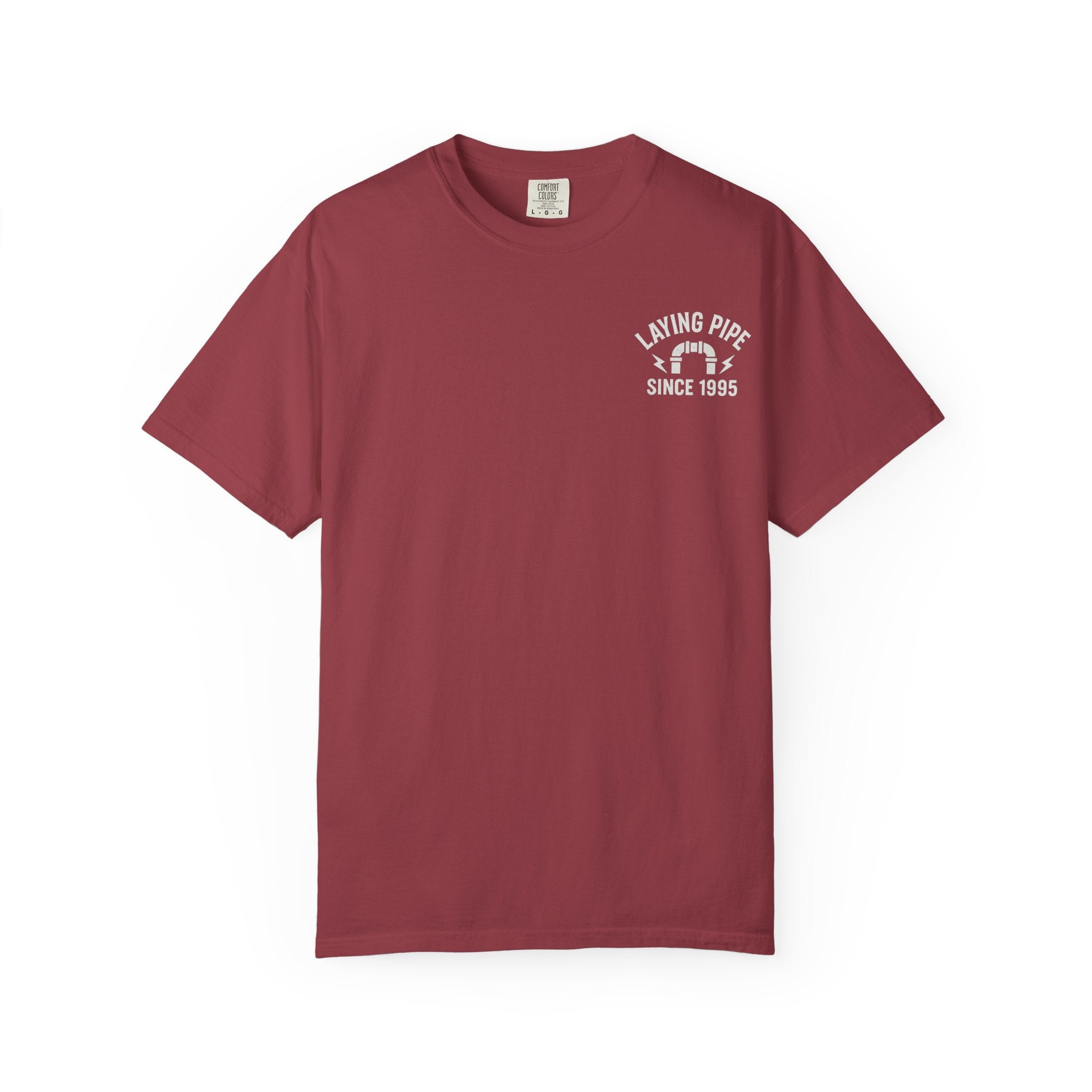 Laying Pipe Since 1995 Graphic Tee | Vintage Plumber Design T-shirt
