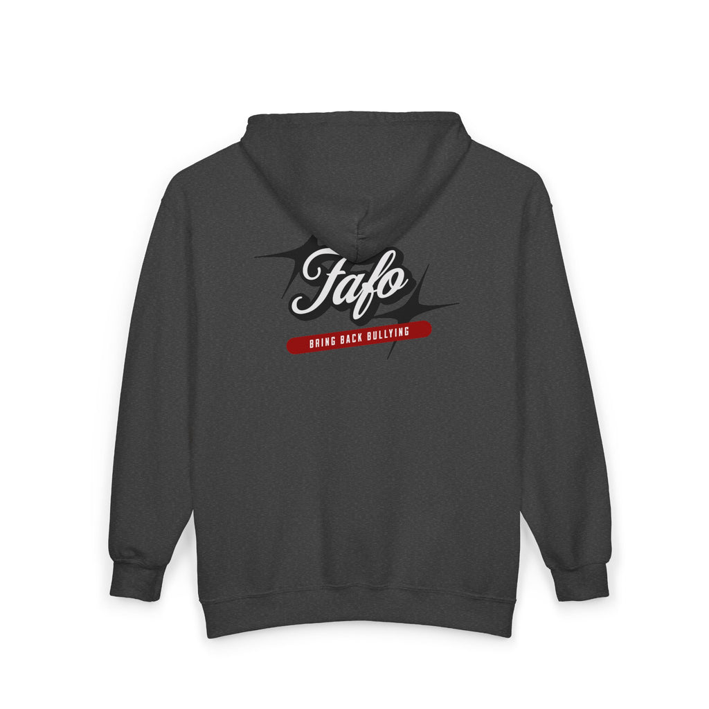 FAFO Retro Script Graphic Full-Zip Hoodie | Hooded Zip-Up Sweatshirt