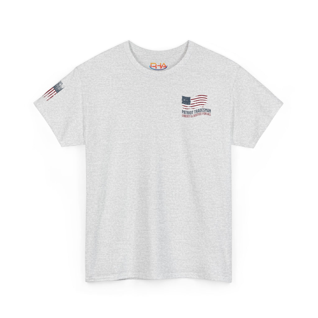 Proud & Free Eagle Graphic Tee | American Tradesman USA Flag T-shirt