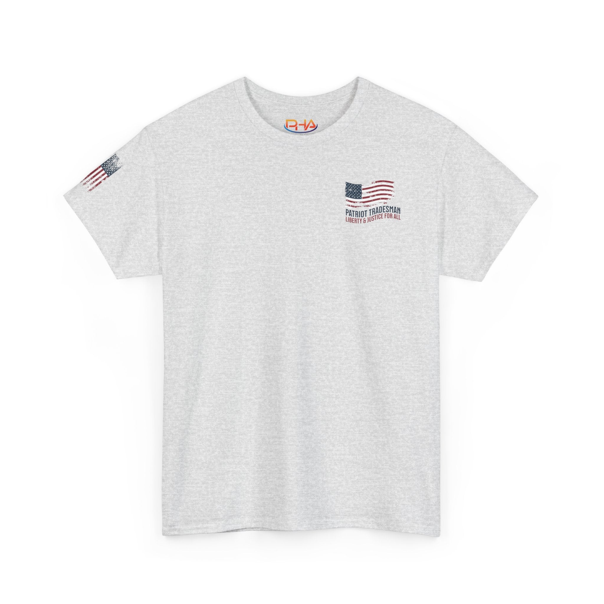 Proud & Free Eagle Graphic Tee | American Tradesman USA Flag T-shirt