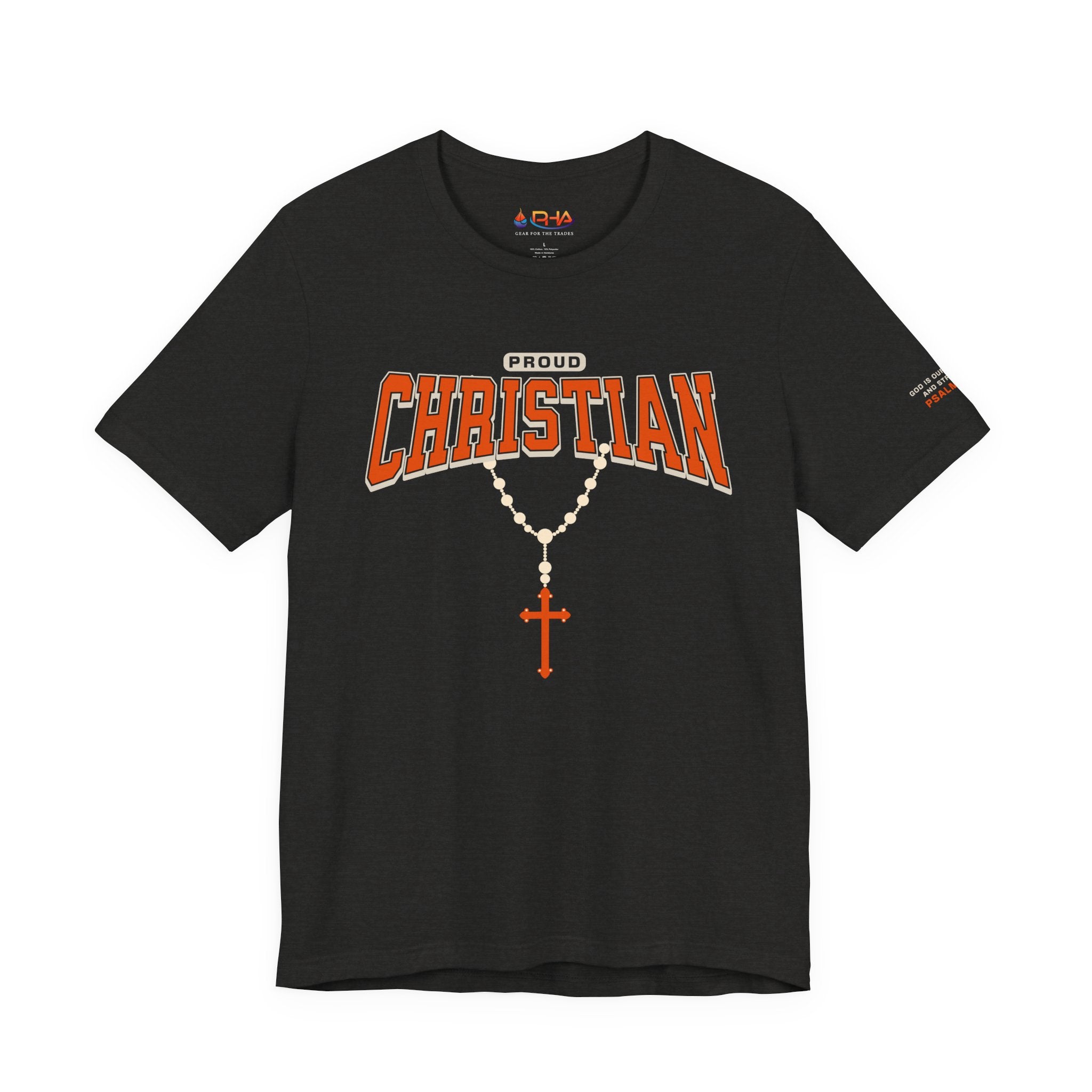Keep the Fire Burning - Christ is King Grahpic Tee | Proud Christian Cross Necklace Faith T-Shirt