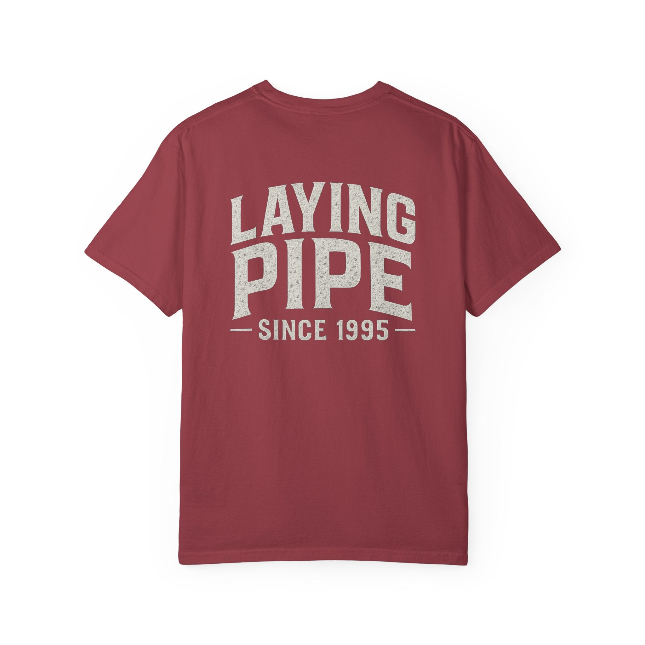 Laying Pipe Since 1995 Graphic Tee | Vintage Plumber Design T-shirt