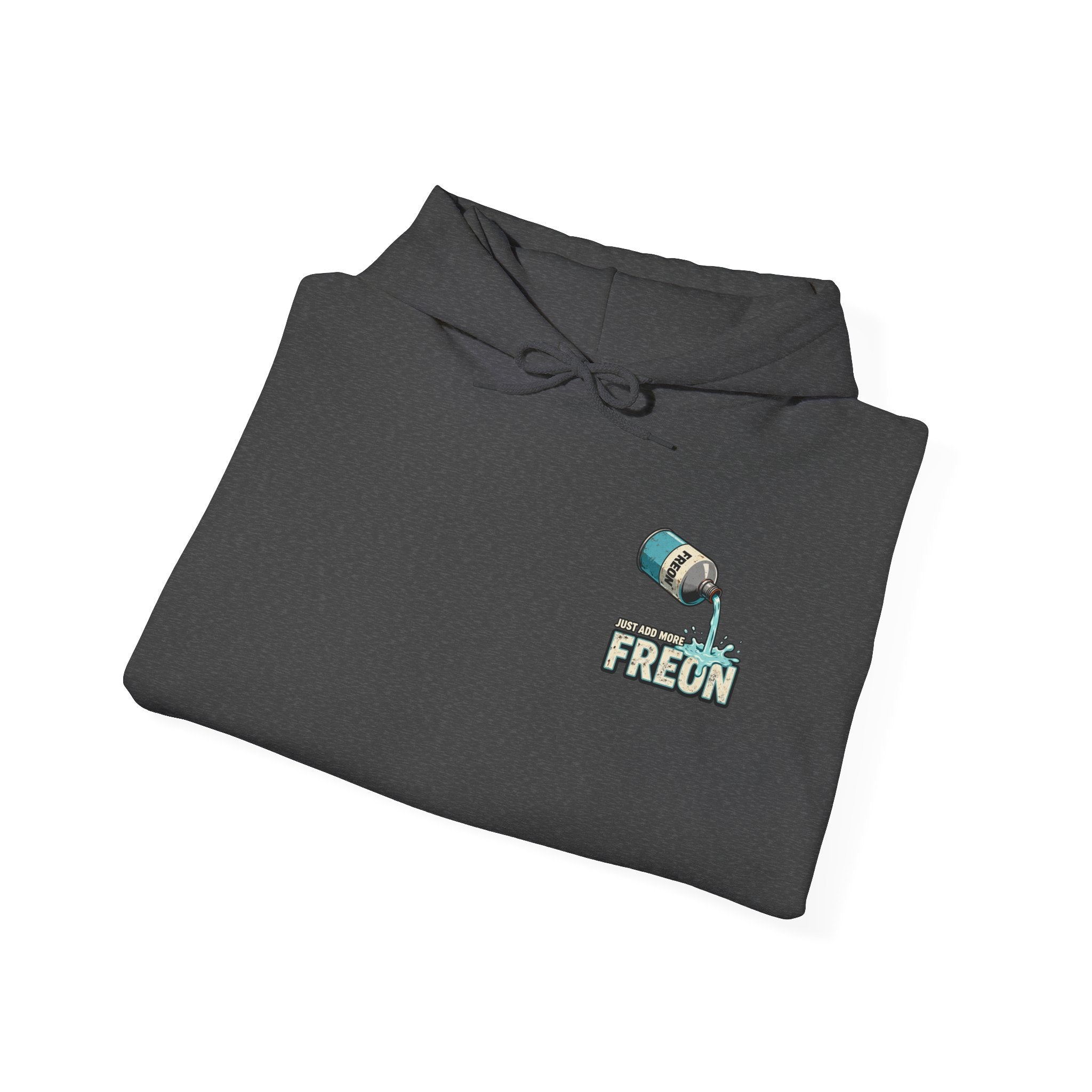 Yeti Tongue Testing HVAC Graphic Hoodie | Freon Refrigerant Humor Pullover