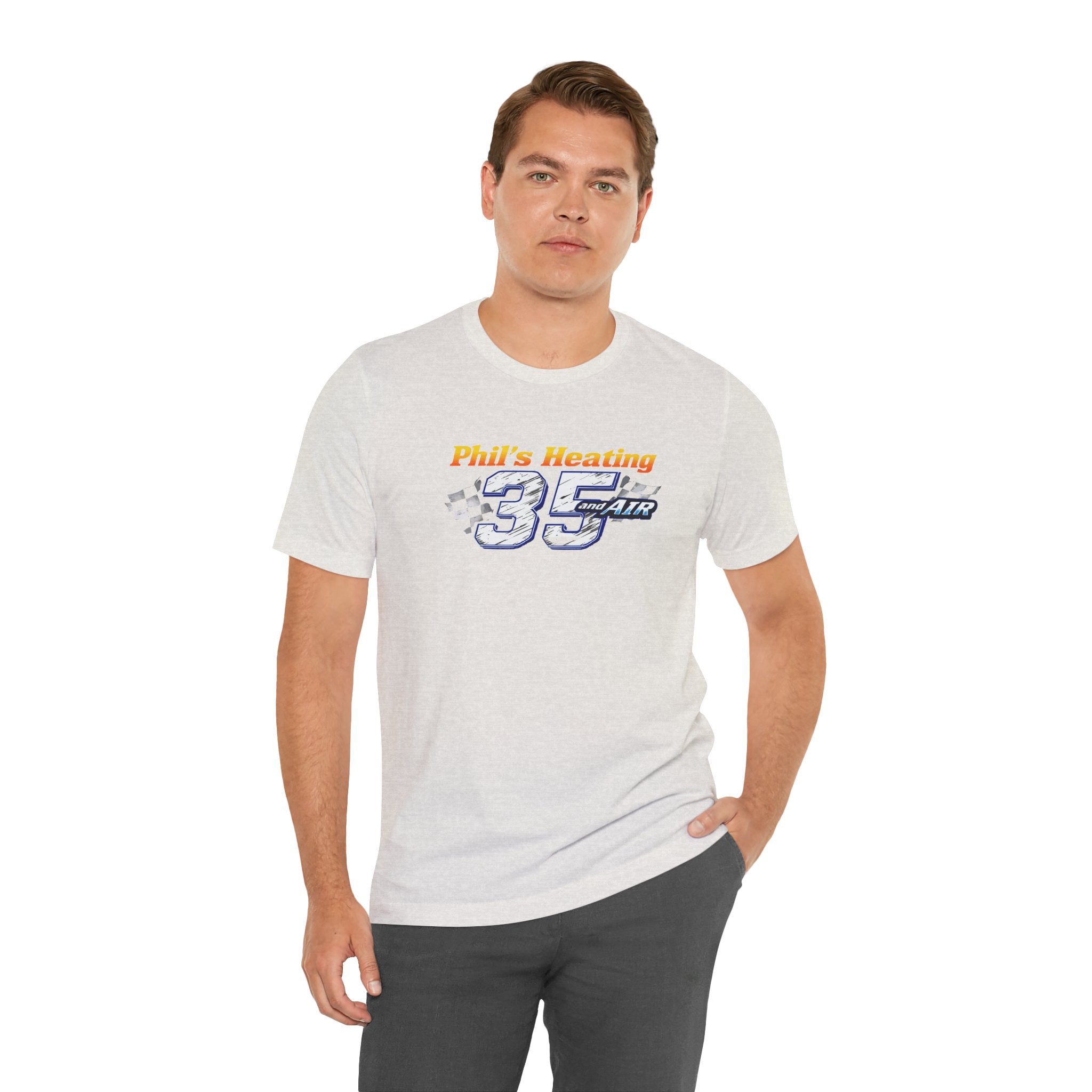 Racing Team Tee | "Phil's Heating and Air - NASCAR #35" | Car Graphic T-Shirt