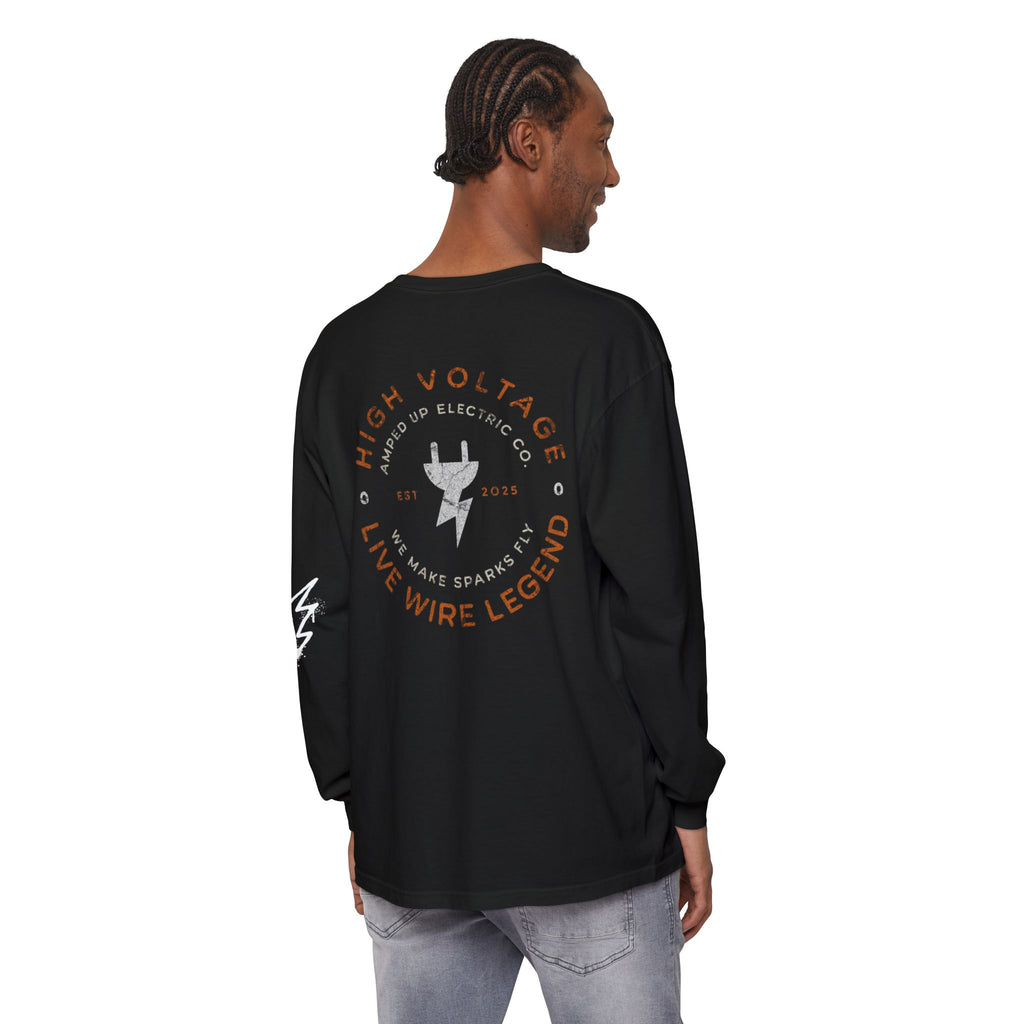 Live Wire Legend Long Sleeve Graphic Tee | High Voltage Lightning Bolt