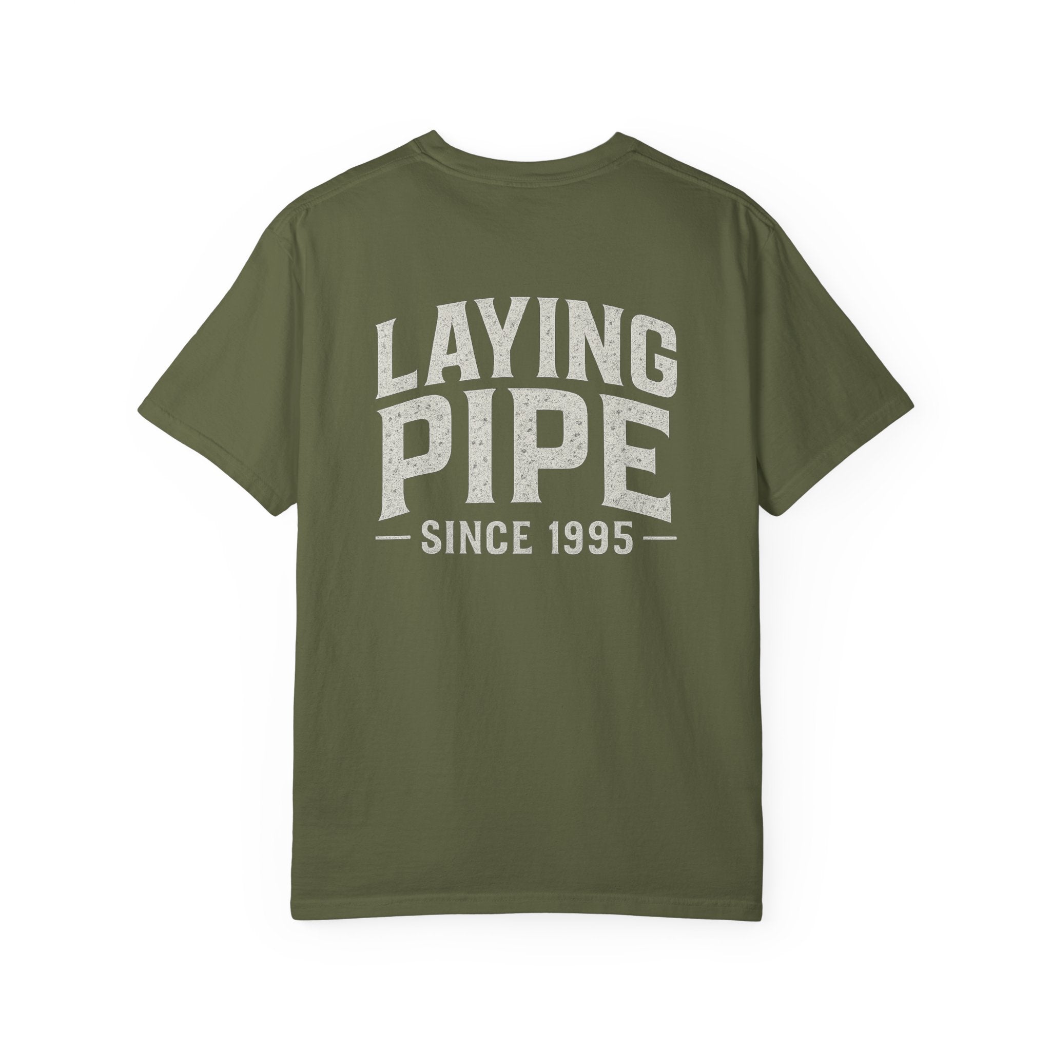 Laying Pipe Since 1995 Graphic Tee | Vintage Plumber Design T-shirt