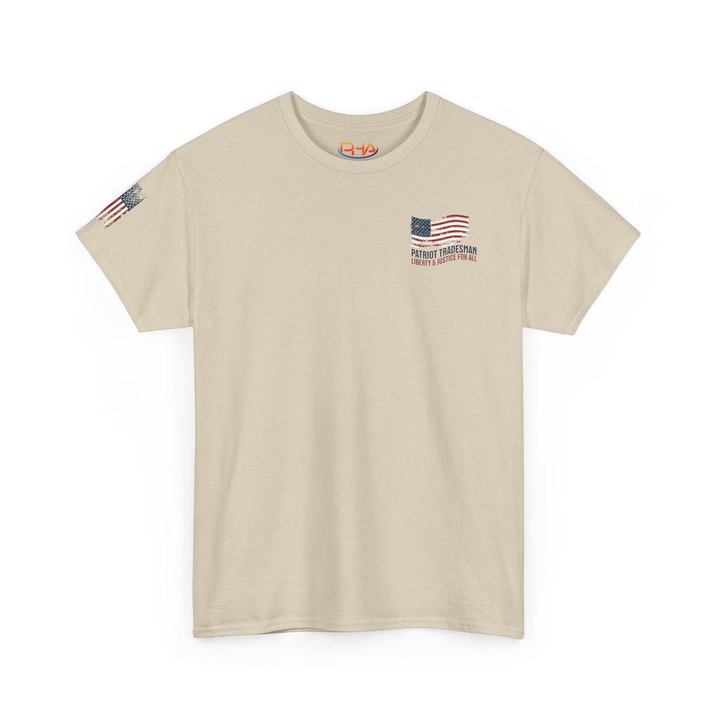 Proud & Free Eagle Graphic Tee | American Tradesman USA Flag T-shirt