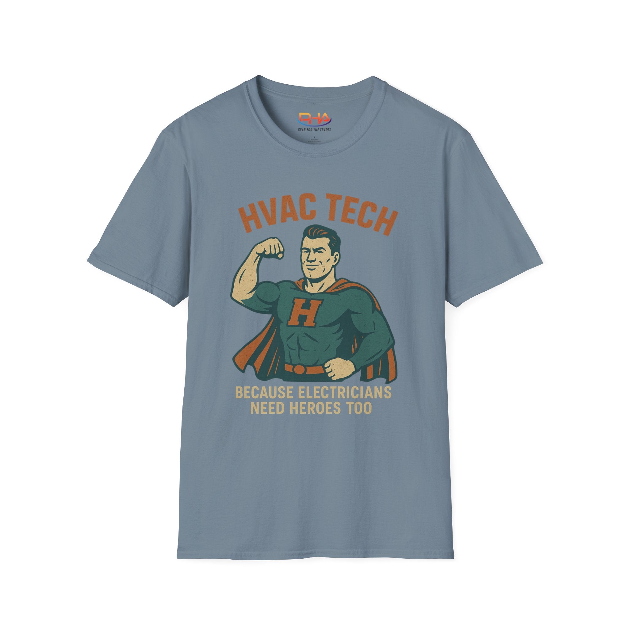 HVAC Tech Superhero Graphic T-Shirt | "Because Electricians Need Heroes Too!"