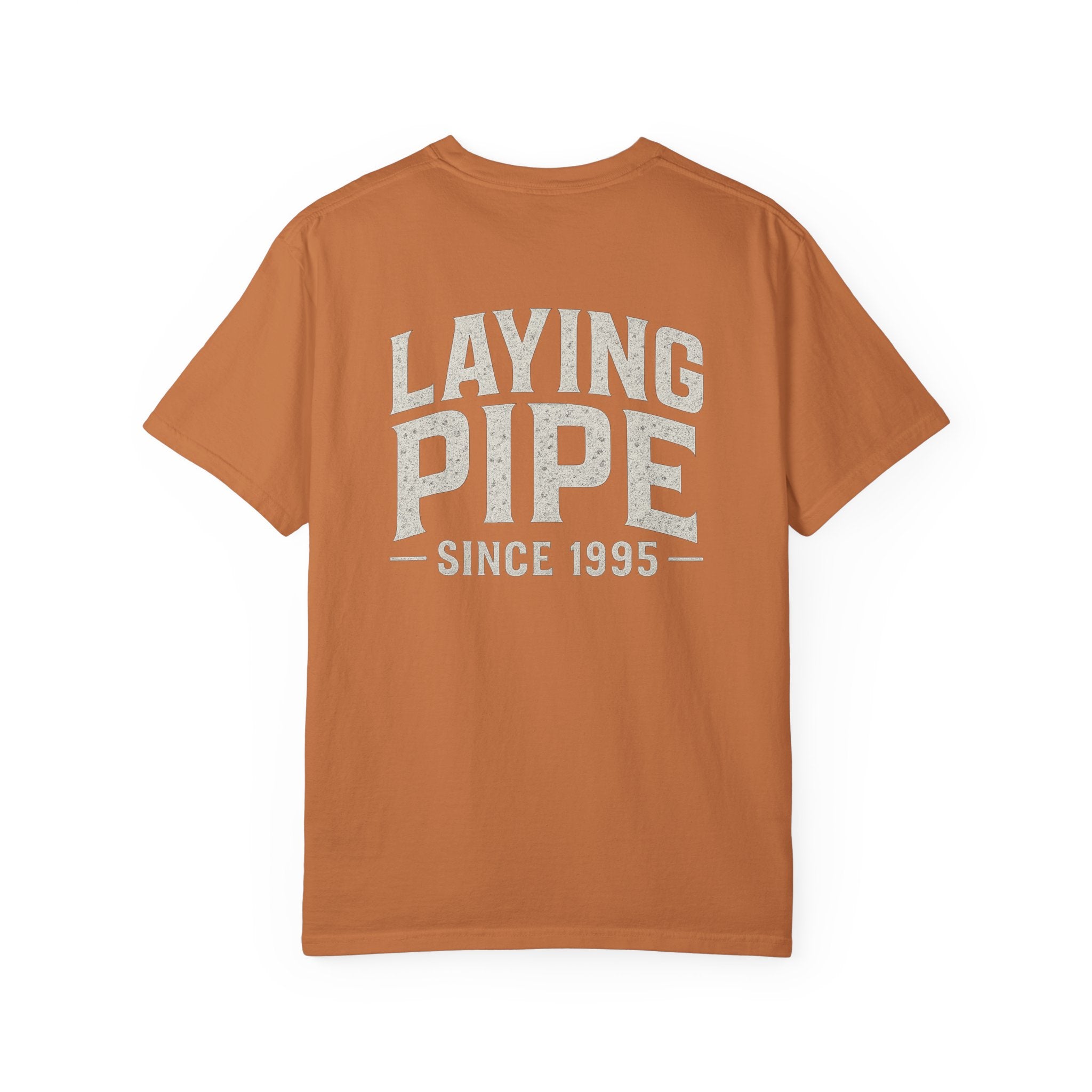 Laying Pipe Since 1995 Graphic Tee | Vintage Plumber Design T-shirt