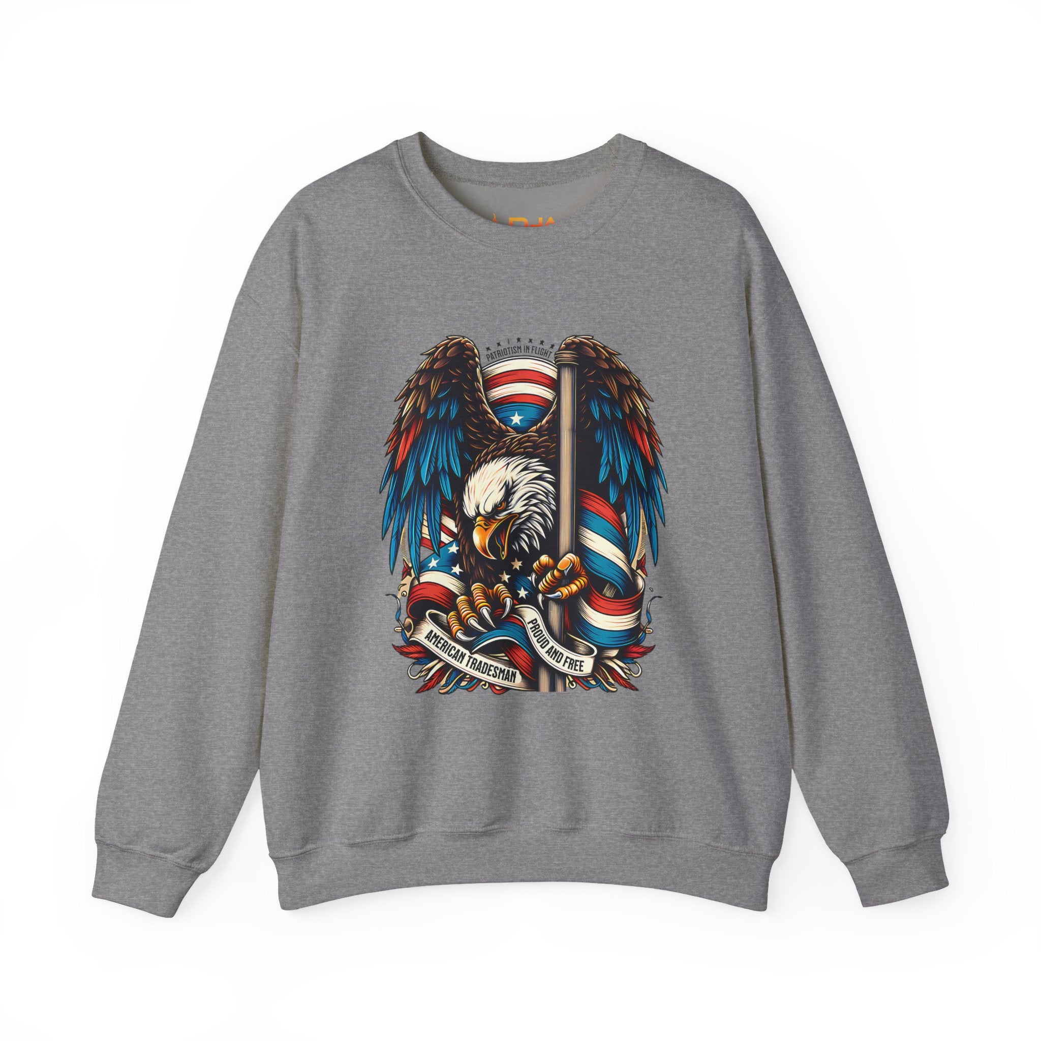Patriotic Eagle Tradesmen Graphic Sweatshirt | American Flag Tradesmen Design