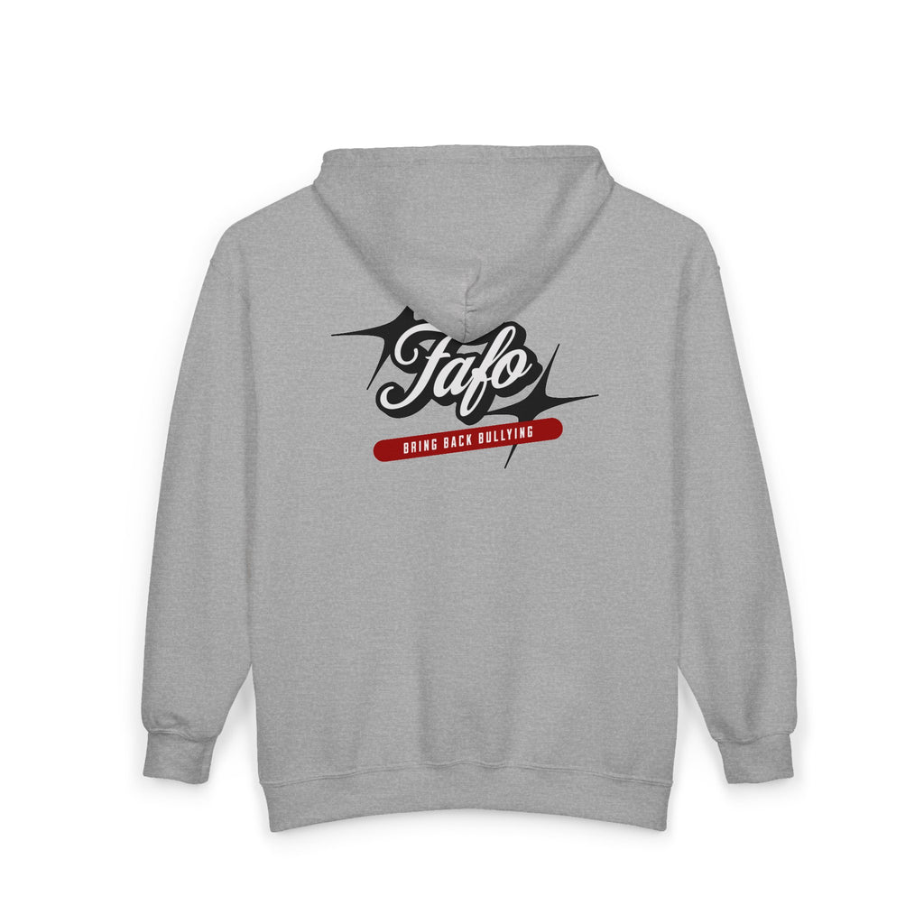 FAFO Retro Script Graphic Full-Zip Hoodie | Hooded Zip-Up Sweatshirt