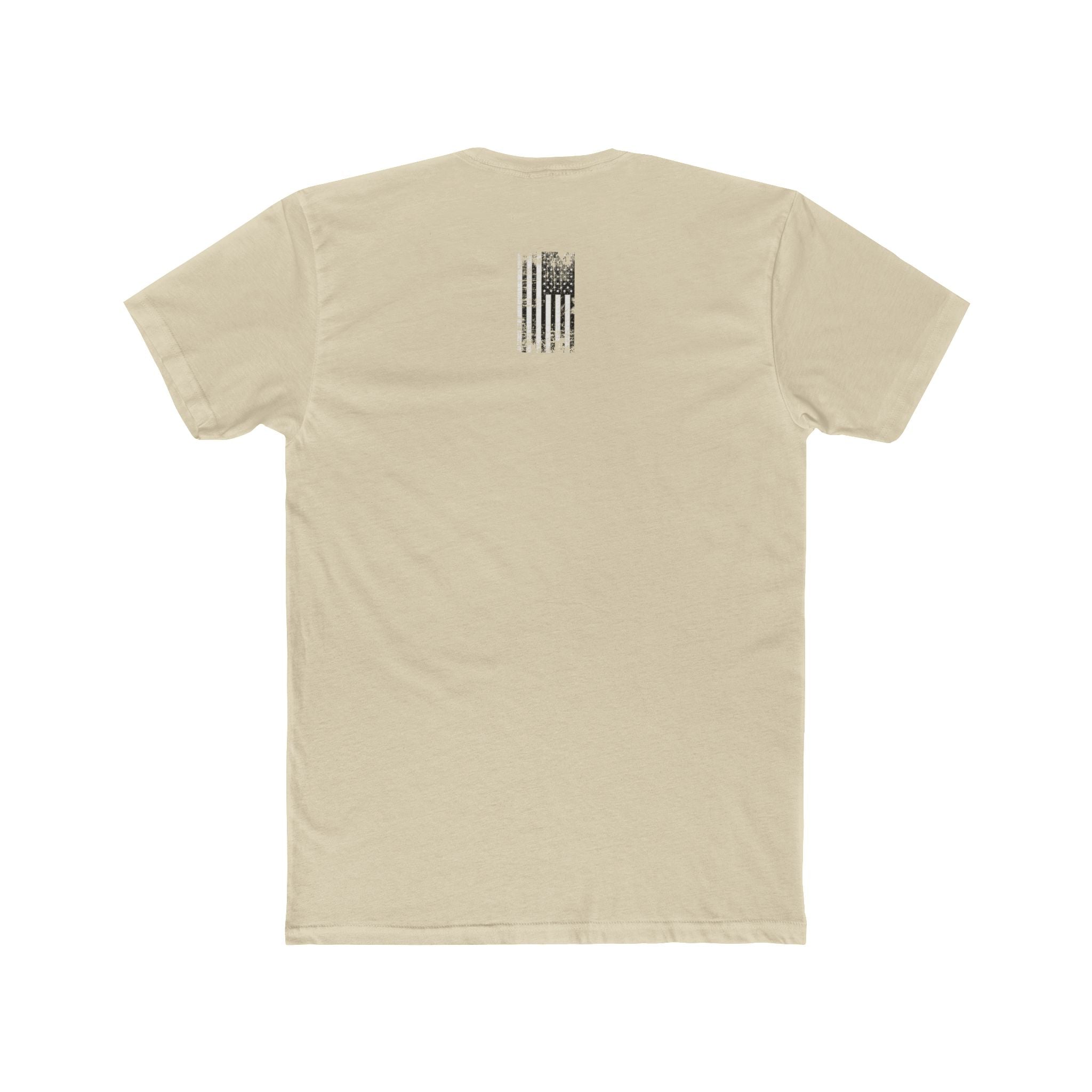 American with Chinese Parts Graphic Tee | Distressed Flag Text Back Workwear T-shirt