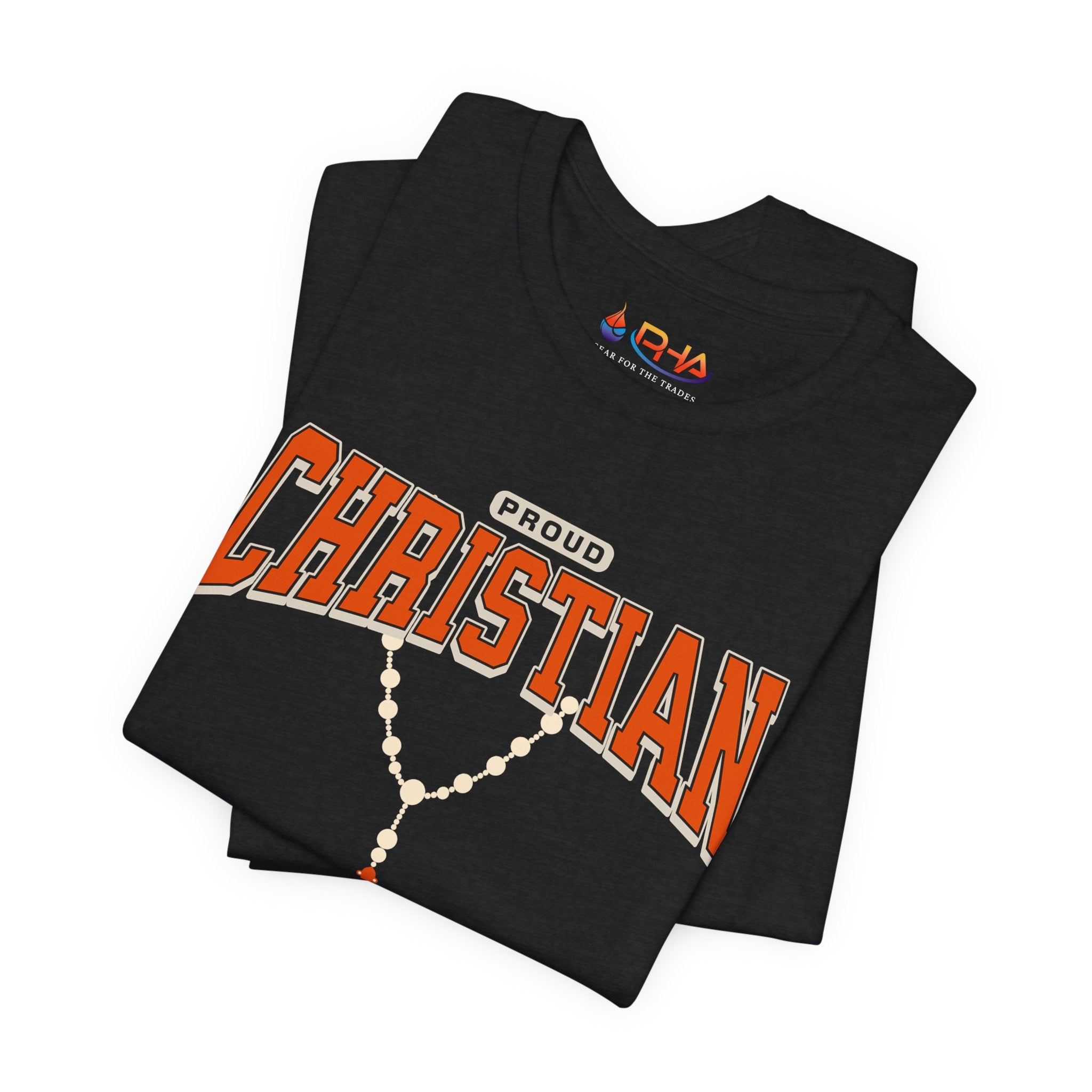 Keep the Fire Burning - Christ is King Grahpic Tee | Proud Christian Cross Necklace Faith T-Shirt