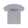 American with Chinese Parts Graphic Tee | Distressed Flag Text Back Workwear T-shirt